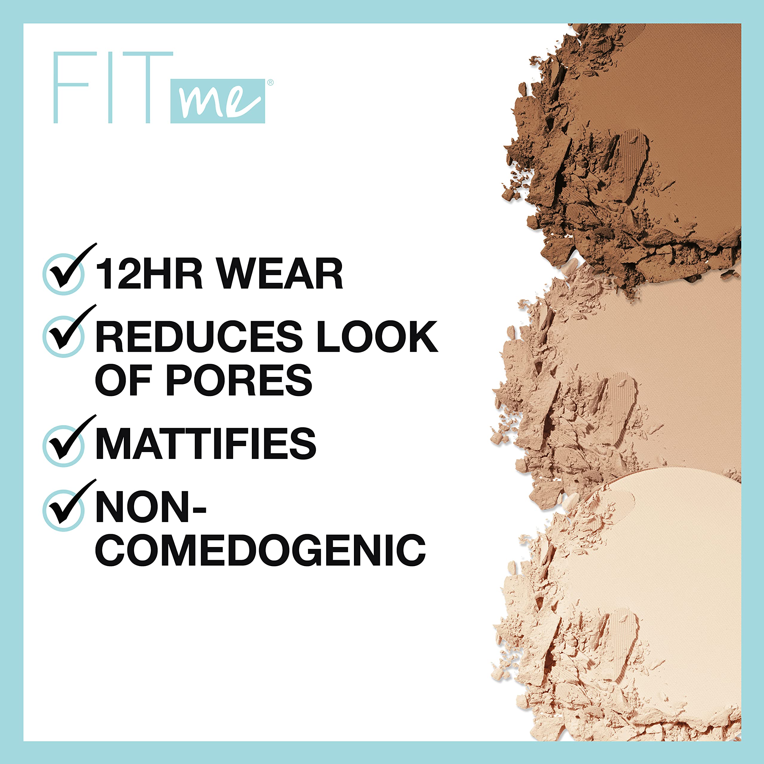 Maybelline New York Fit Me Matte + Poreless Powder Makeup, Warm Sun, 0.28 Ounce 4