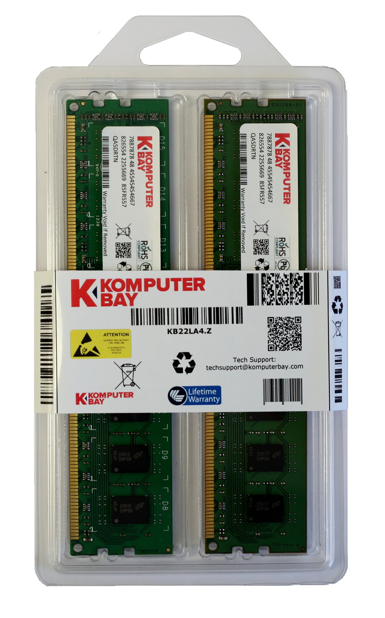 KOMPUTERBAY 2GB ( 2 X 1GB ) DDR DIMM (184 PIN) 266Mhz DDR266 PC2100 DESKTOP MEMORY KIT 2