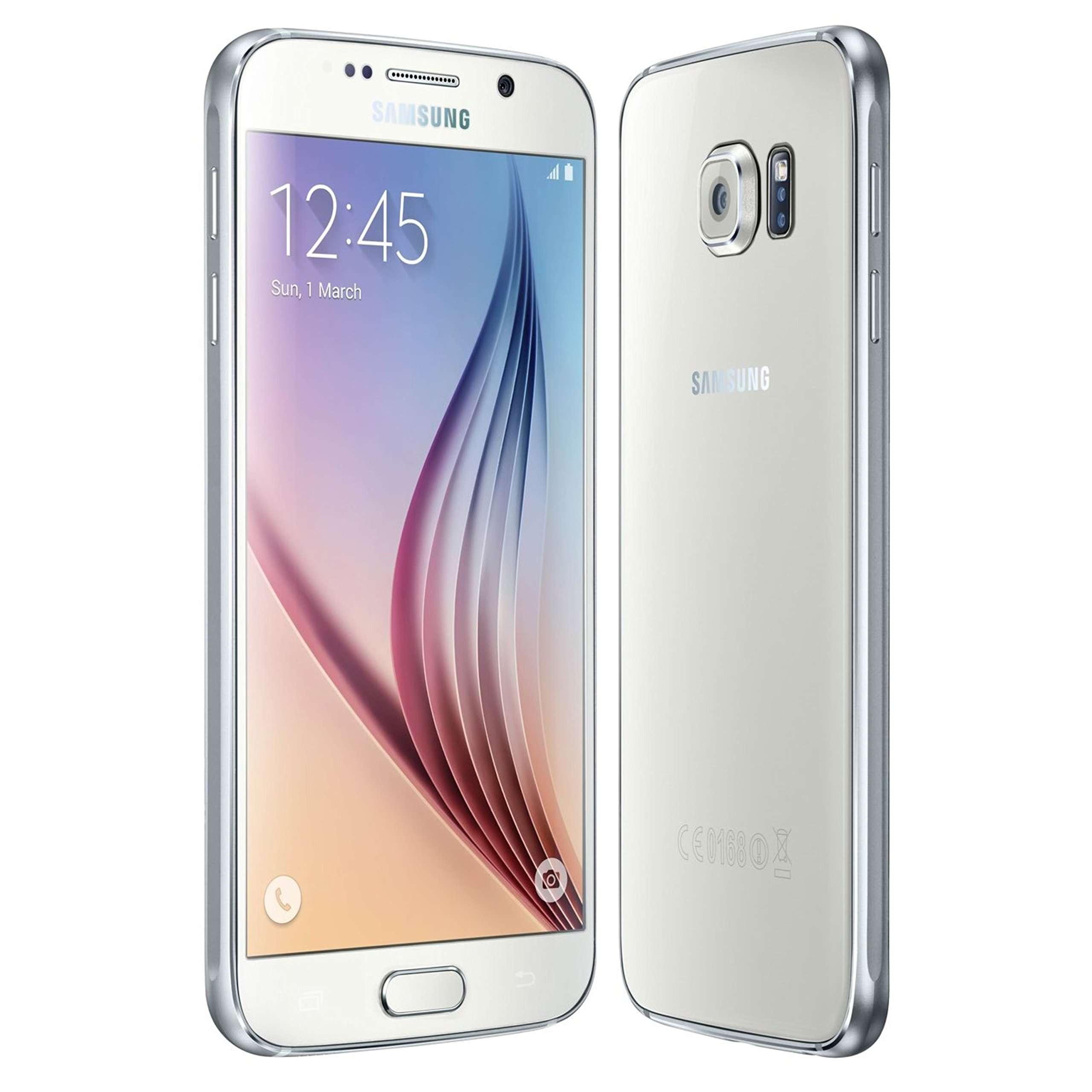 Samsung Galaxy S6 G920F Unlocked Cell Phone - International Sourced Version - White Pearl 2