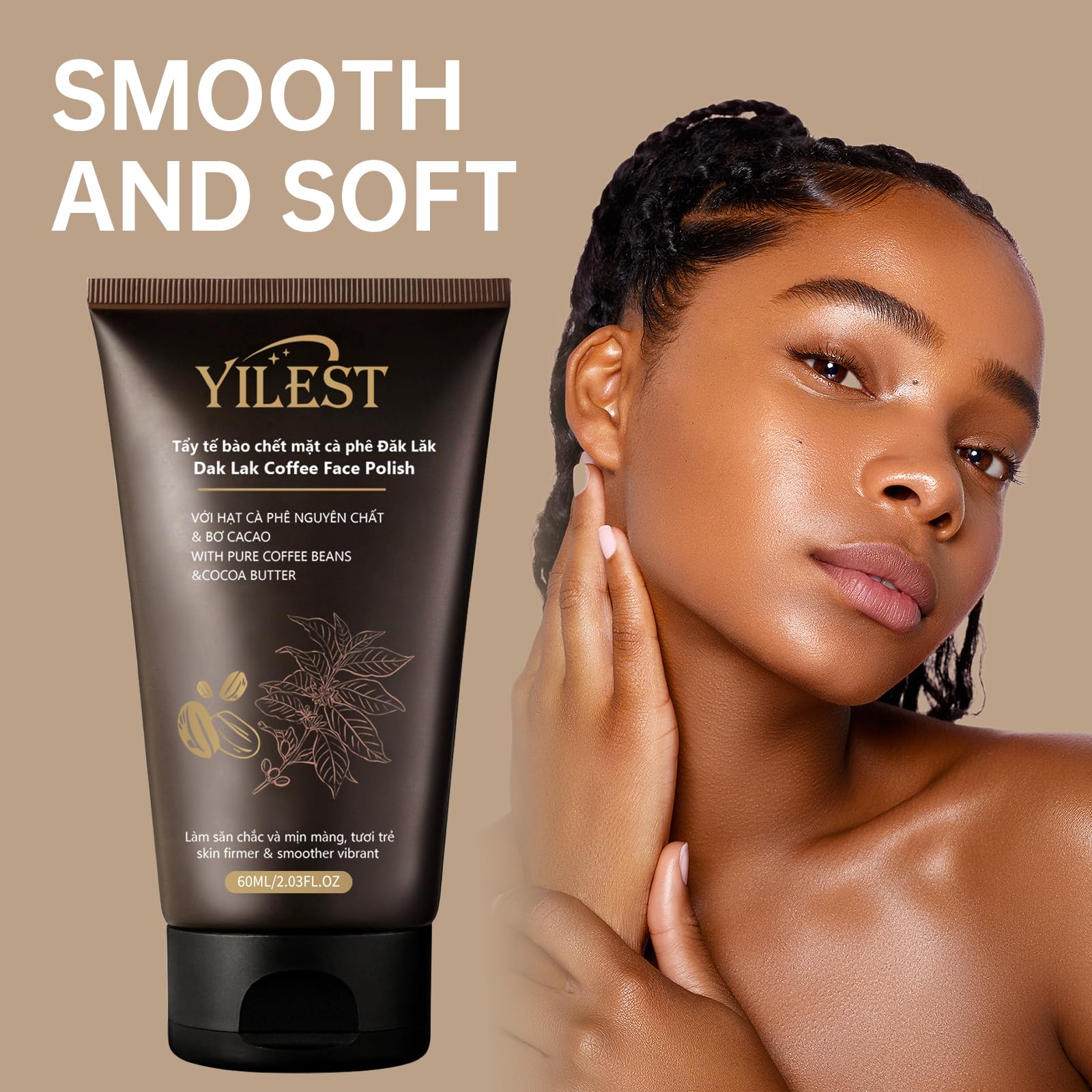 Coffee Body Scrub 4.05 oz - Moisturizing and Exfoliating Body, Face, Hand, Foot Scrub - Fights Stretch Marks, Fine Lines, Wrinkles - Great Gifts for Women & Men (1PC, Coffee Face Scrub) 6