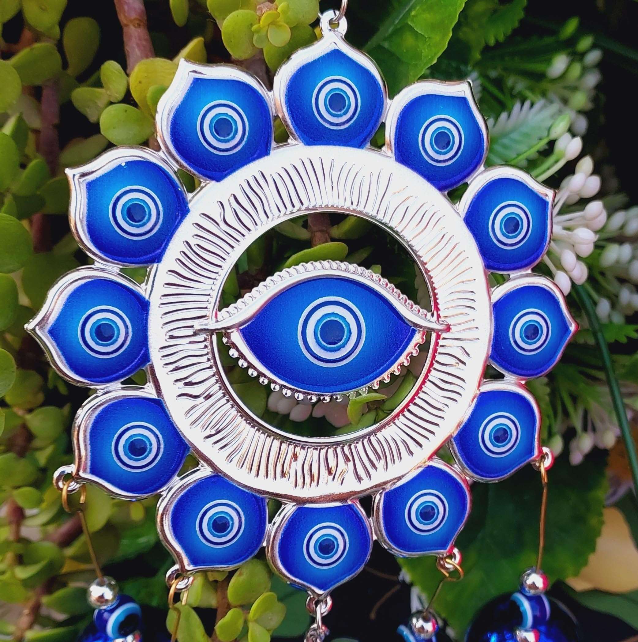 ARTISKRITI Metal Evil Eye Hanging for Home House Main Entrance Door Decoration Nazar Battu for Living Room Decor, Big Size 4
