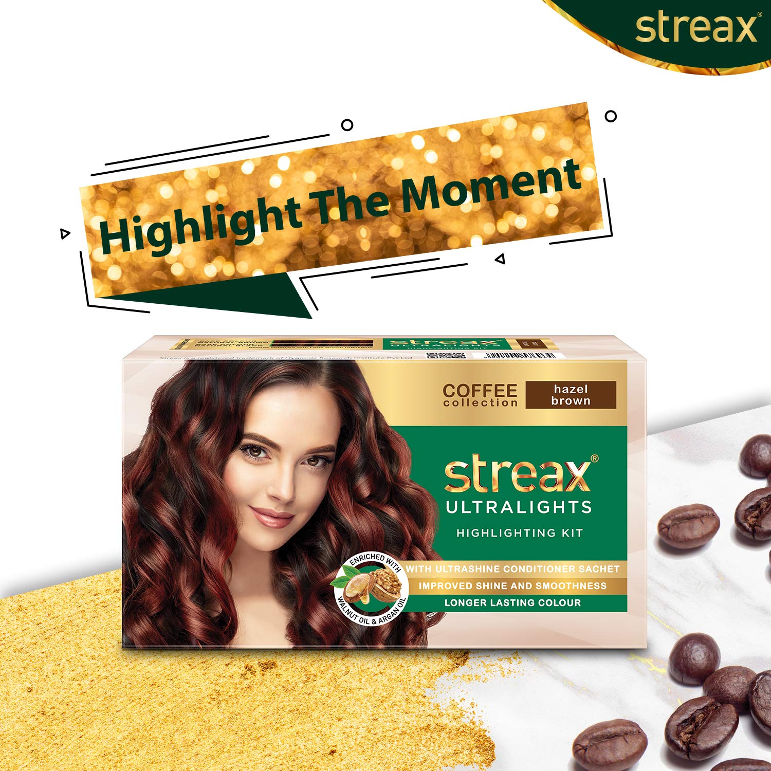 Streax Ultralights Highlighting Kit-Coffee Collection-Hazel Brown,120ml x Pack of 4 4