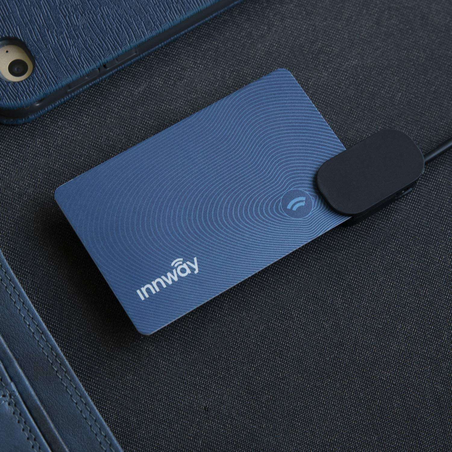 Innway Card Classic - Ultra Thin Rechargeable Bluetooth Tracker Finder for Android. Find Your Wallet, Bag, Backpack, Keys, Laptop, Tablet. (Blue) 4