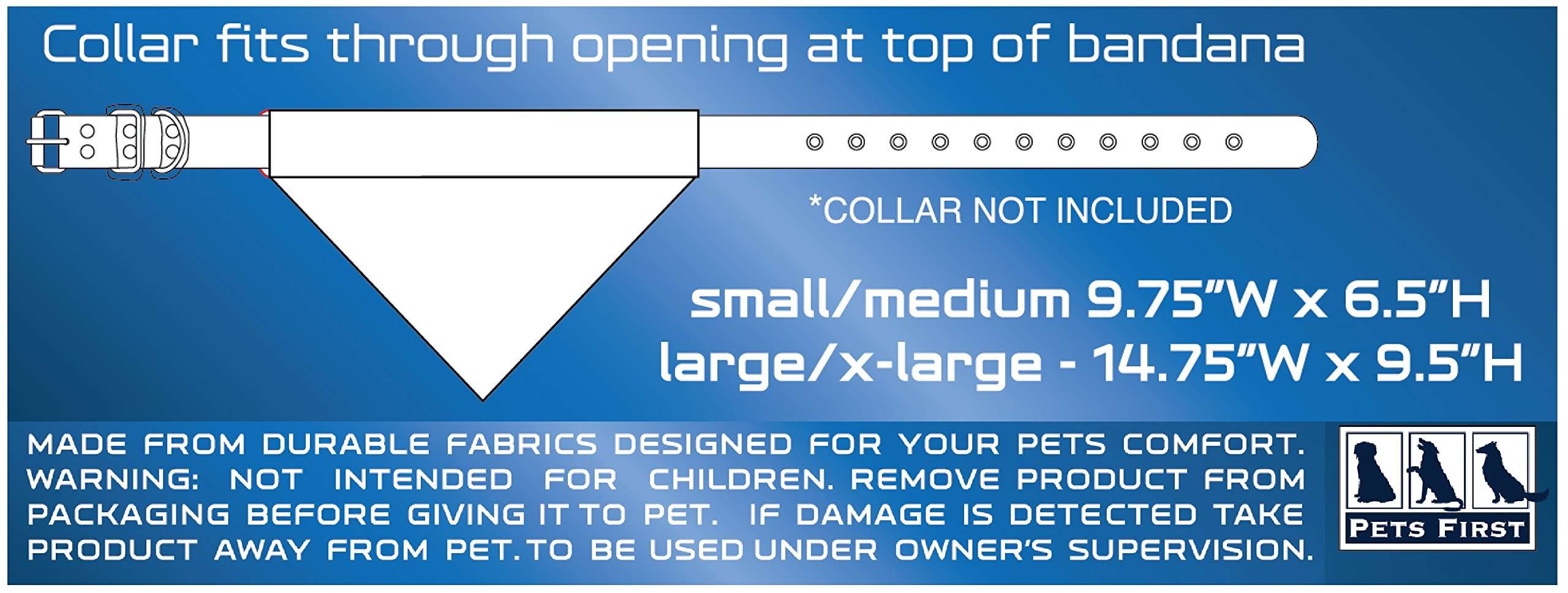 NCAA Dog Bandana - Texas Longhorns Reversible PET Bandana. 2 Sided Sports Bandana with a Premium Embroidery Team Logo, Small/Medium. - 2 Sizes & 50 College Teams Available 4