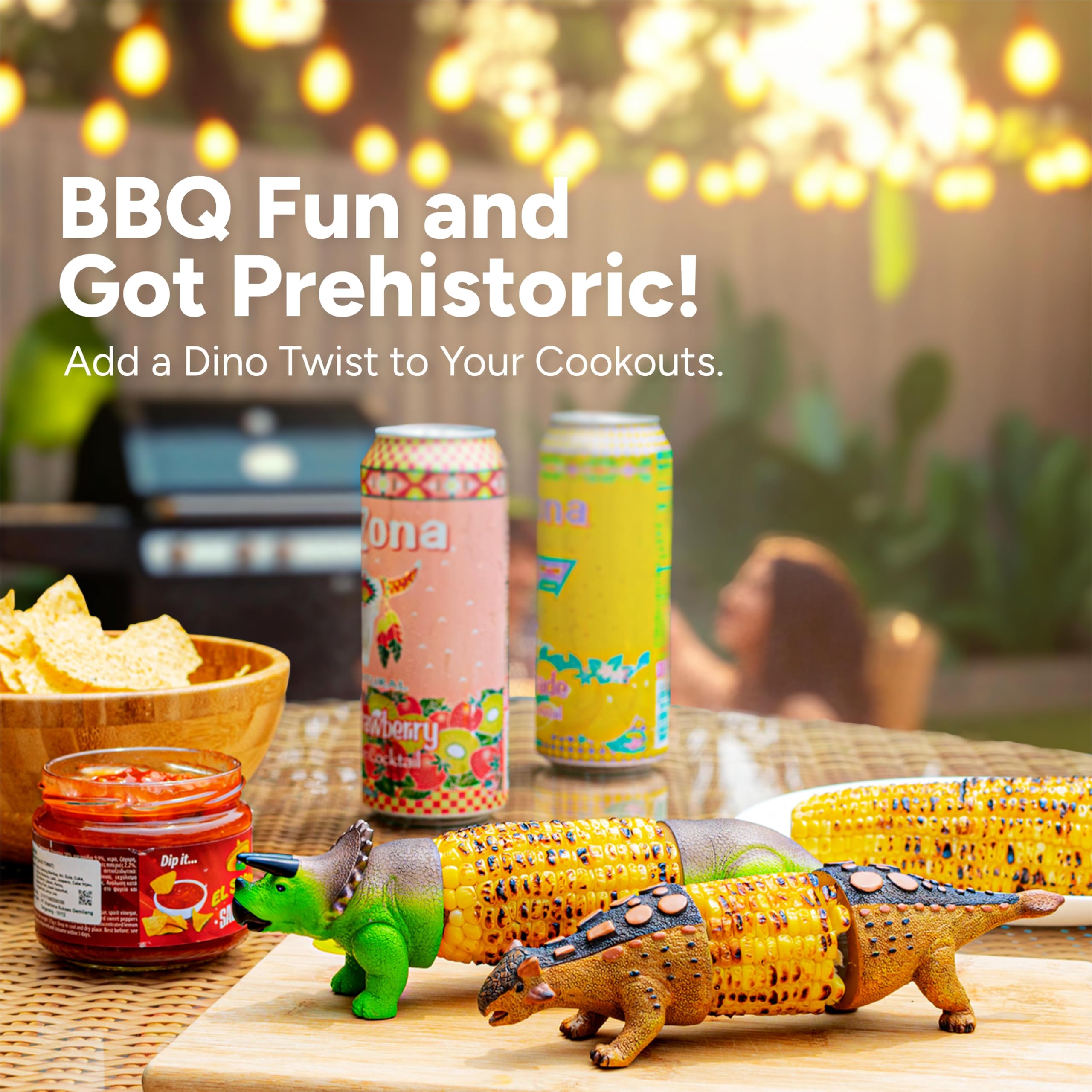 Corn Holders for Corn On The Cob – Unique Dinosaur Corn Cob Holder for Kids and Adults – Cute Dino with Stainless Steel Prongs – Reusable and Easy to Clean 4