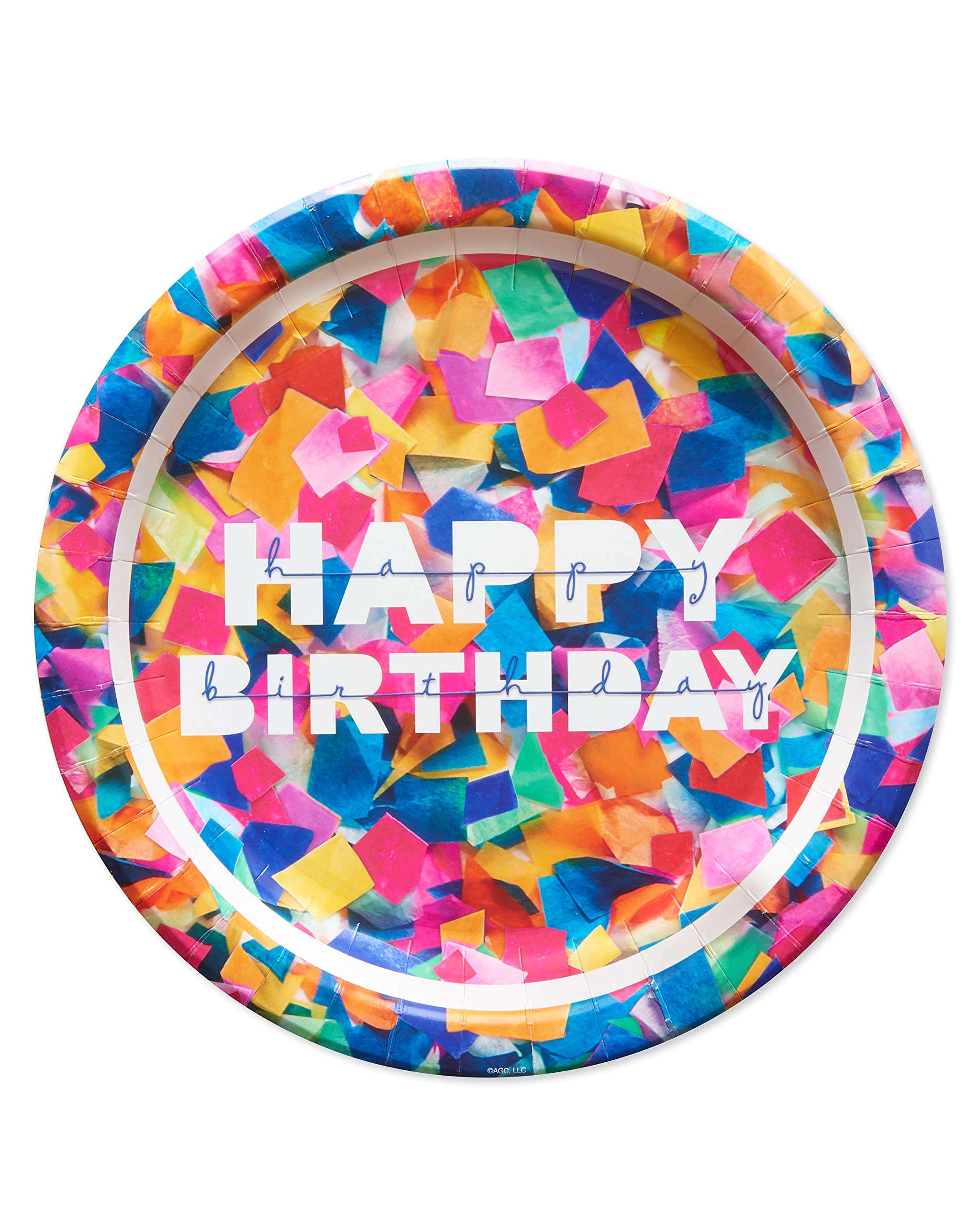 American Greetings Confetti Birthday Party Supplies, Dinner Plates (36-Count) 1