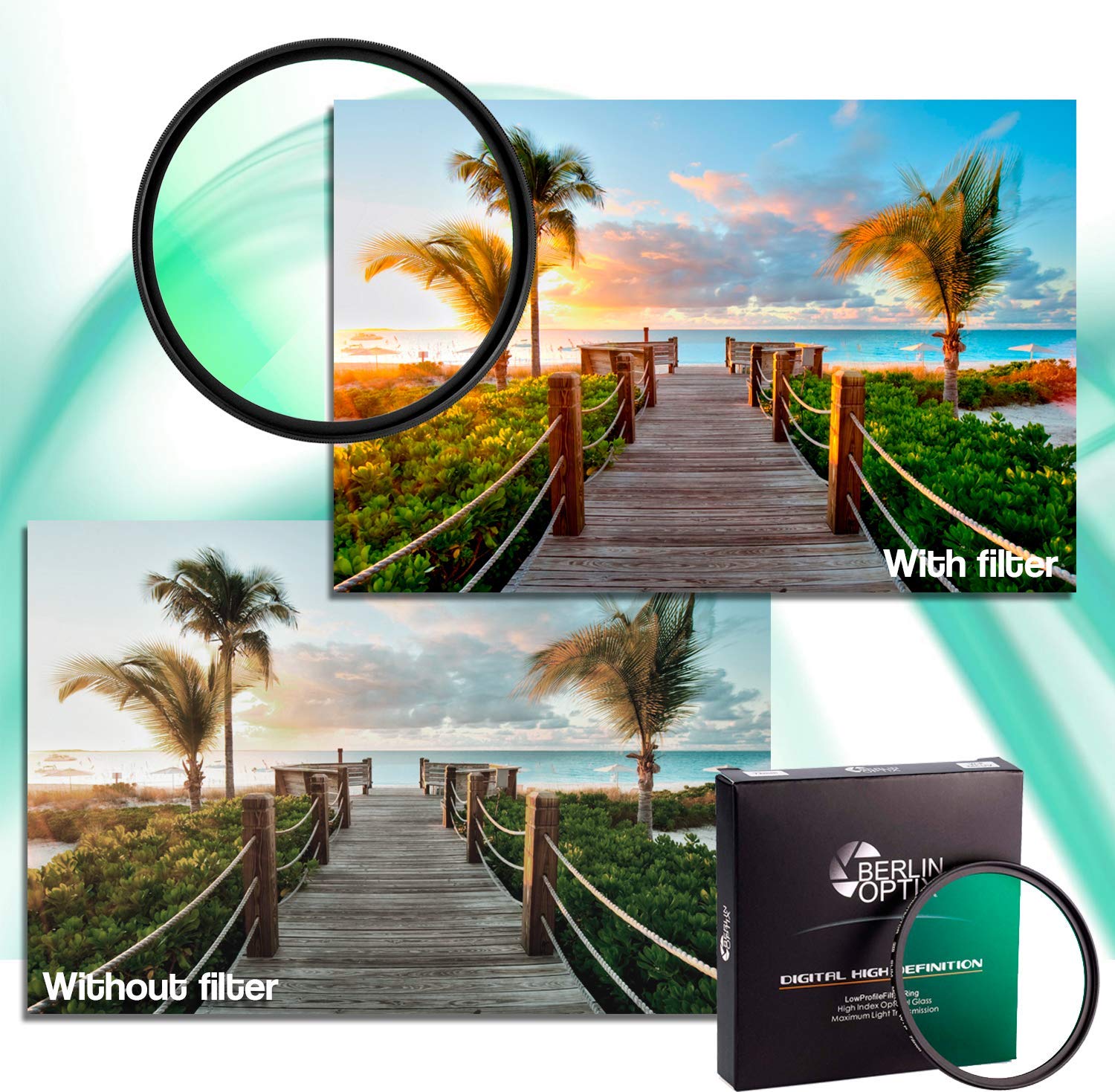 Berlin Optix UV Filter 77mm ∙ Schott Glass ∙ 16 Layers Multi Coated ∙ Super Slim Aluminium Ultraviolet Lens ∙ Protective Filter 3
