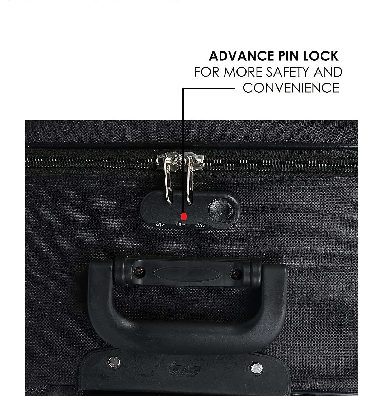 Trolley Bag Set, Small and Medium Suitcase for Travel, 2 Wheel 55 & 65 Cm Luggage for Men and Women's, Soft Side Cabin and Check in Bag (Combo, Black) 5