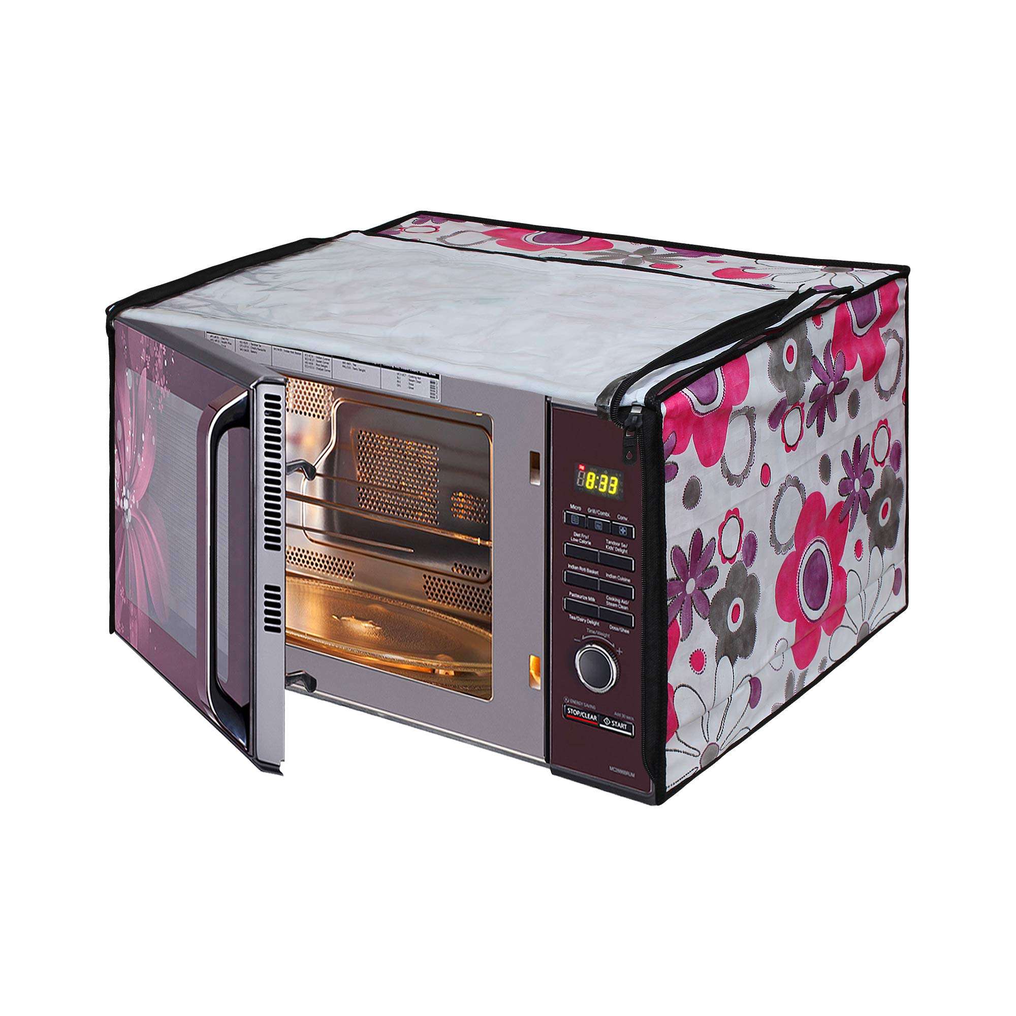 Lithara Printed Waterproof Microwave Oven Cover for Panasonic 27 Litre Convection Microwave Oven NN-CT644M | Sams67 (Multicolor) 2