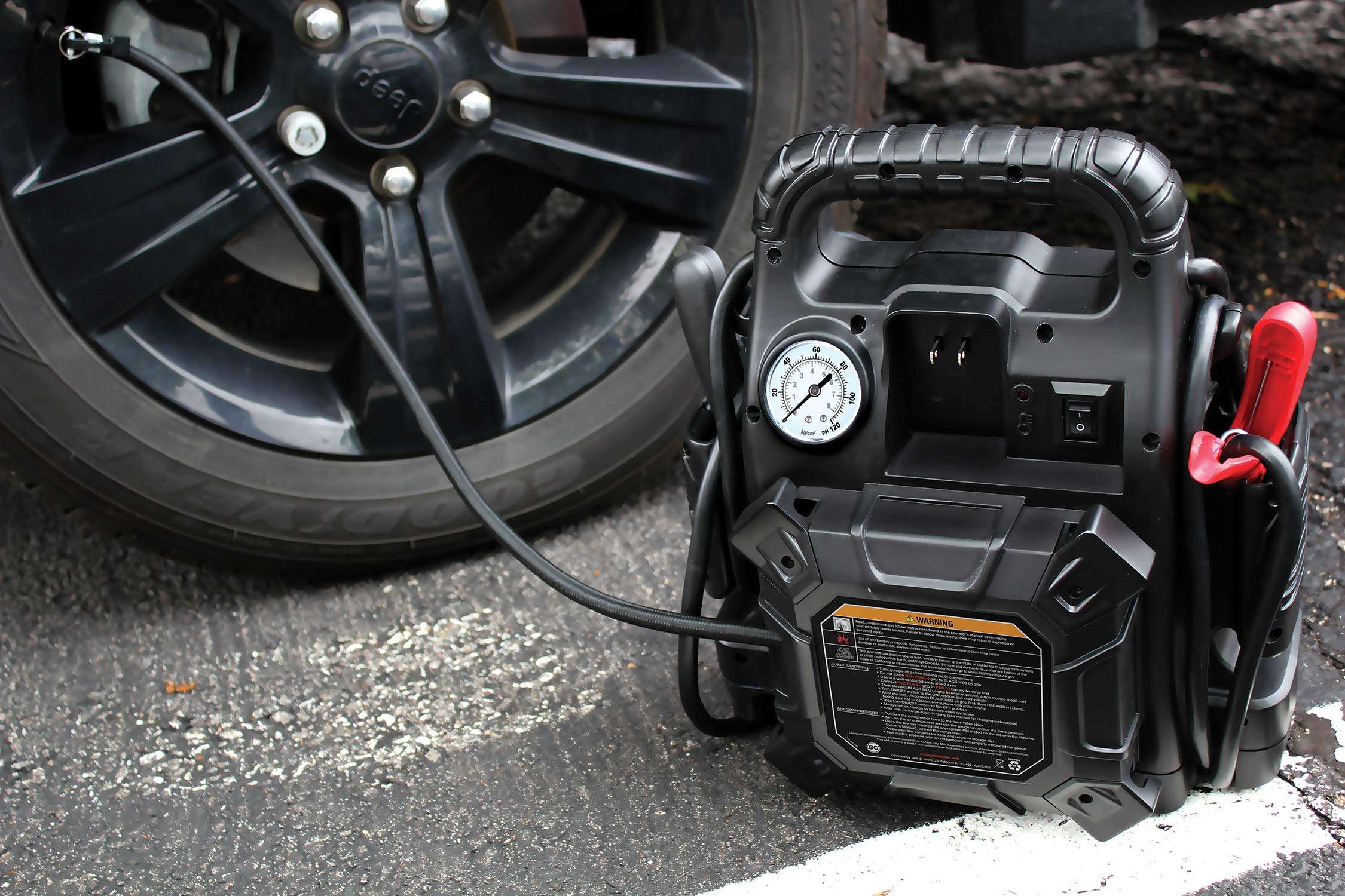 Clore Automotive Jump-N-Carry JNC550A 1100 Peak Amp Jump Starter with Air Compressor , Black 4