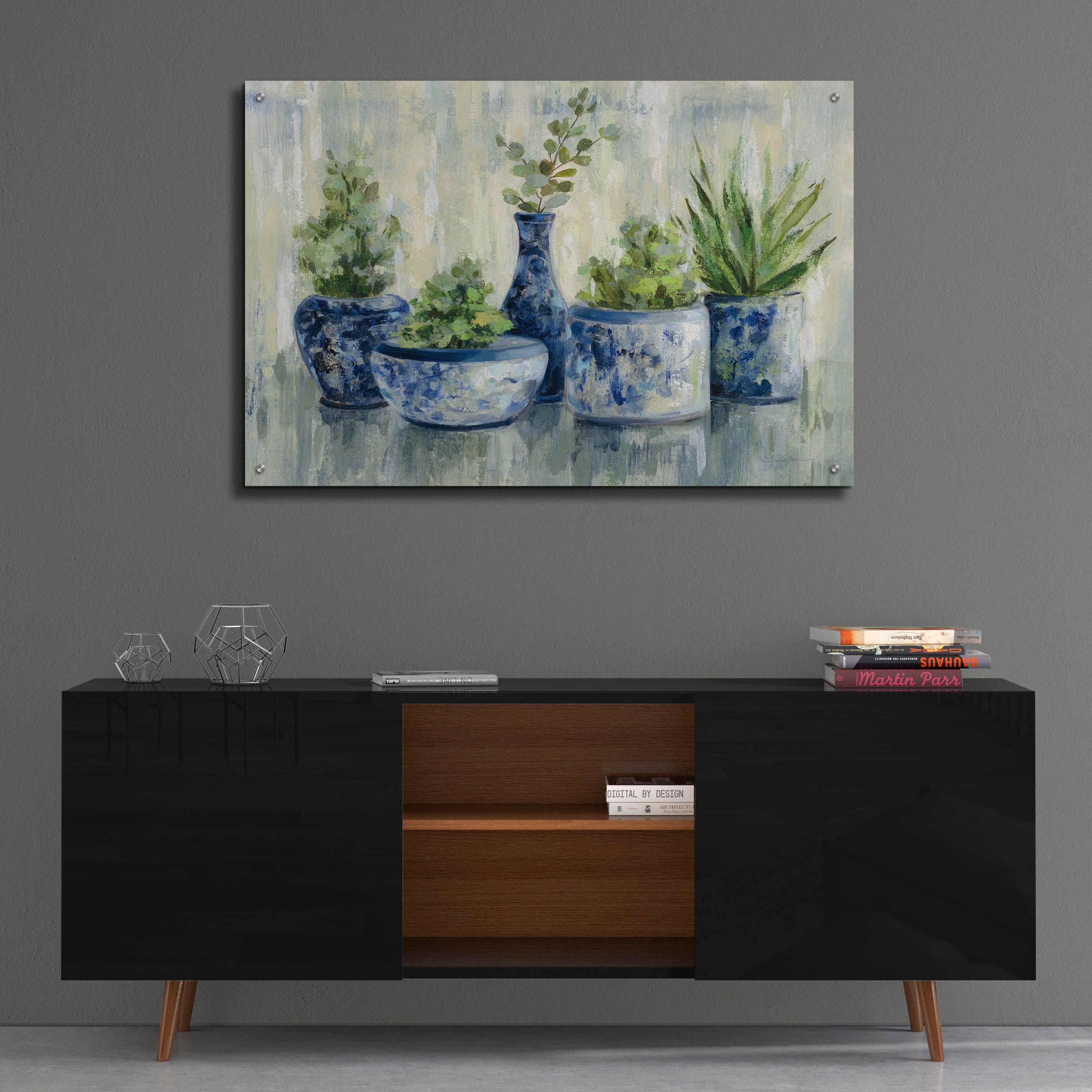 Epic Art 'Chinoiserie Plants' by Silvia Vassileva, Acrylic Glass Wall Art, 36"x24" 6