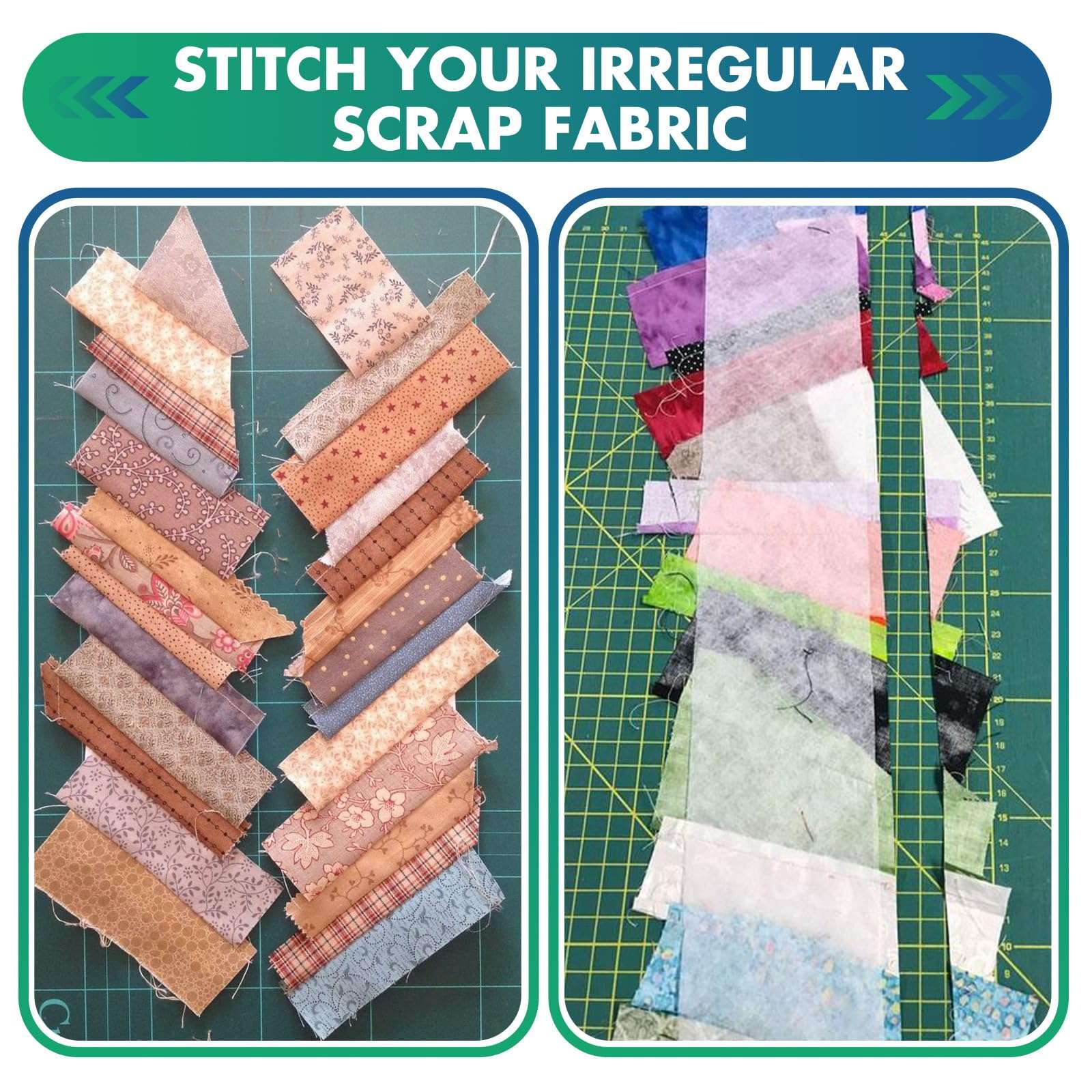 Breling Scrap Tape for Quilting 2 1/2 Inches 25 Yard Fabric Scraps Water Soluble Diagonal Seam Tape for Sewing, Easy Attachment(1 Roll) 5