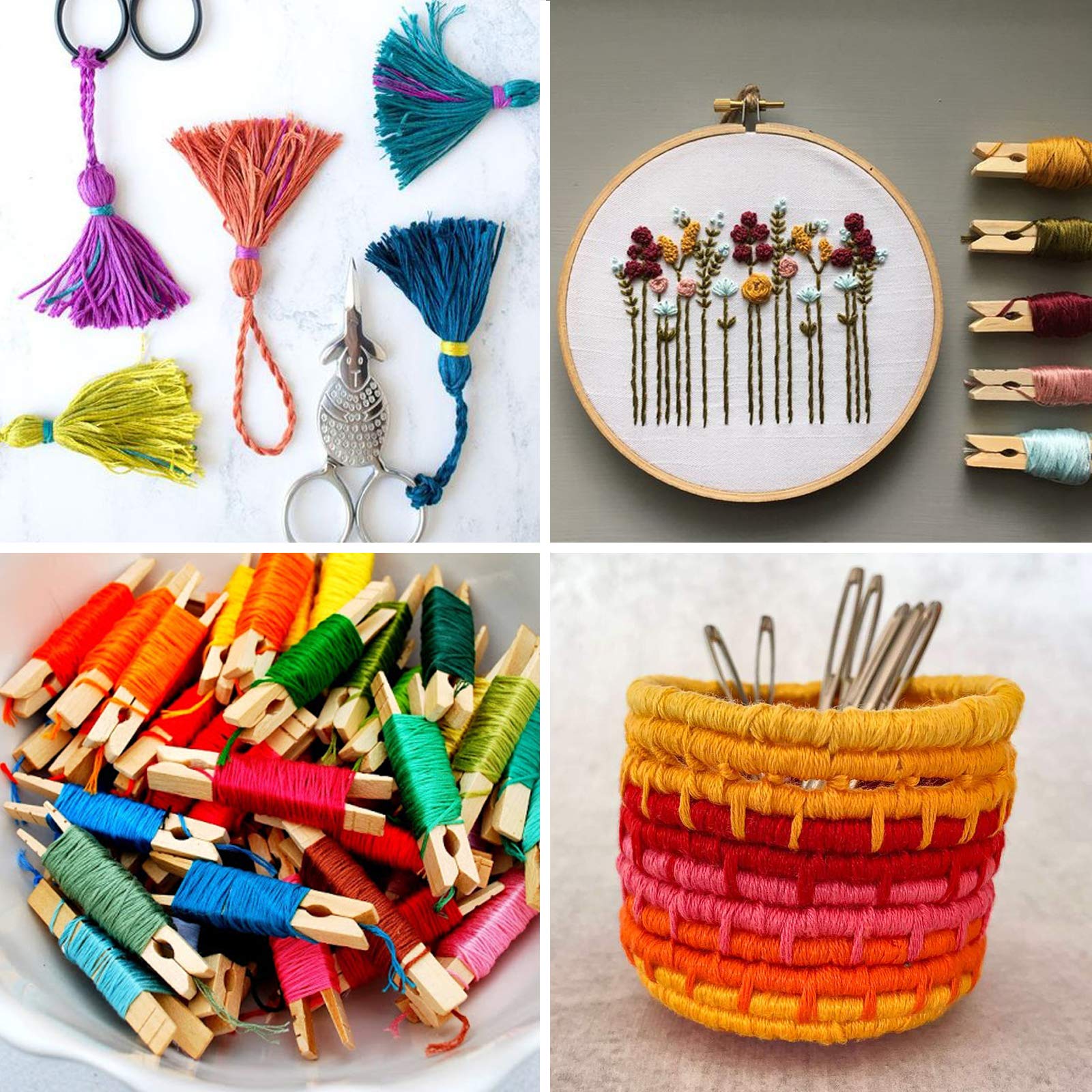 Friendship Bracelet Making Kit, 48 Multicolor Embroidery Floss, Letter Beads, Seed Beads, Spacer Beads for Friendship Bracelets, Crafts and Jewelry Making 6