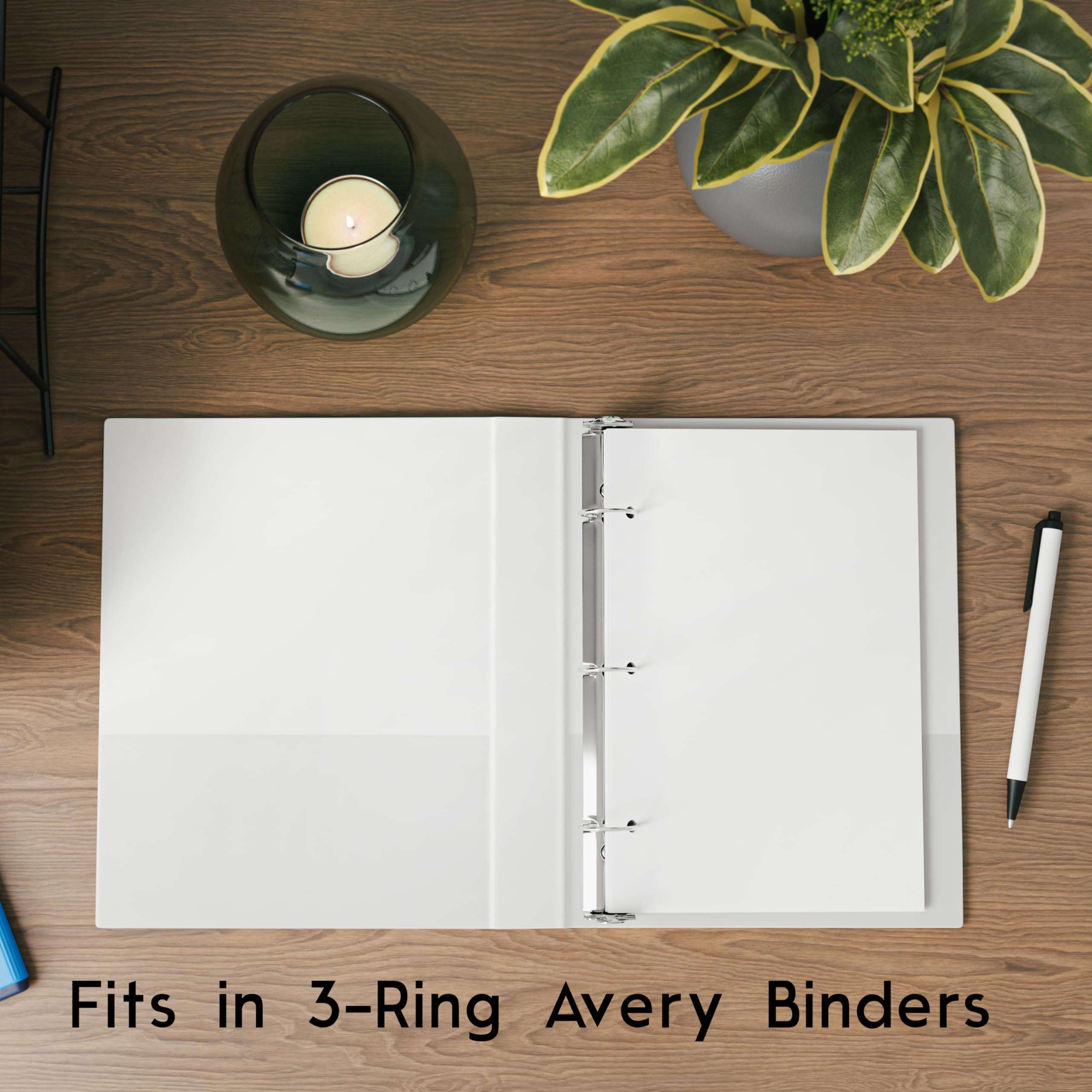 Half Letter Blank Paper, 3-Hole Punched, 500 Sheets/1,000 Pages, 100 GSM, Printer Paper Binder Refill, 5.5 in. x 8.5 in. 4