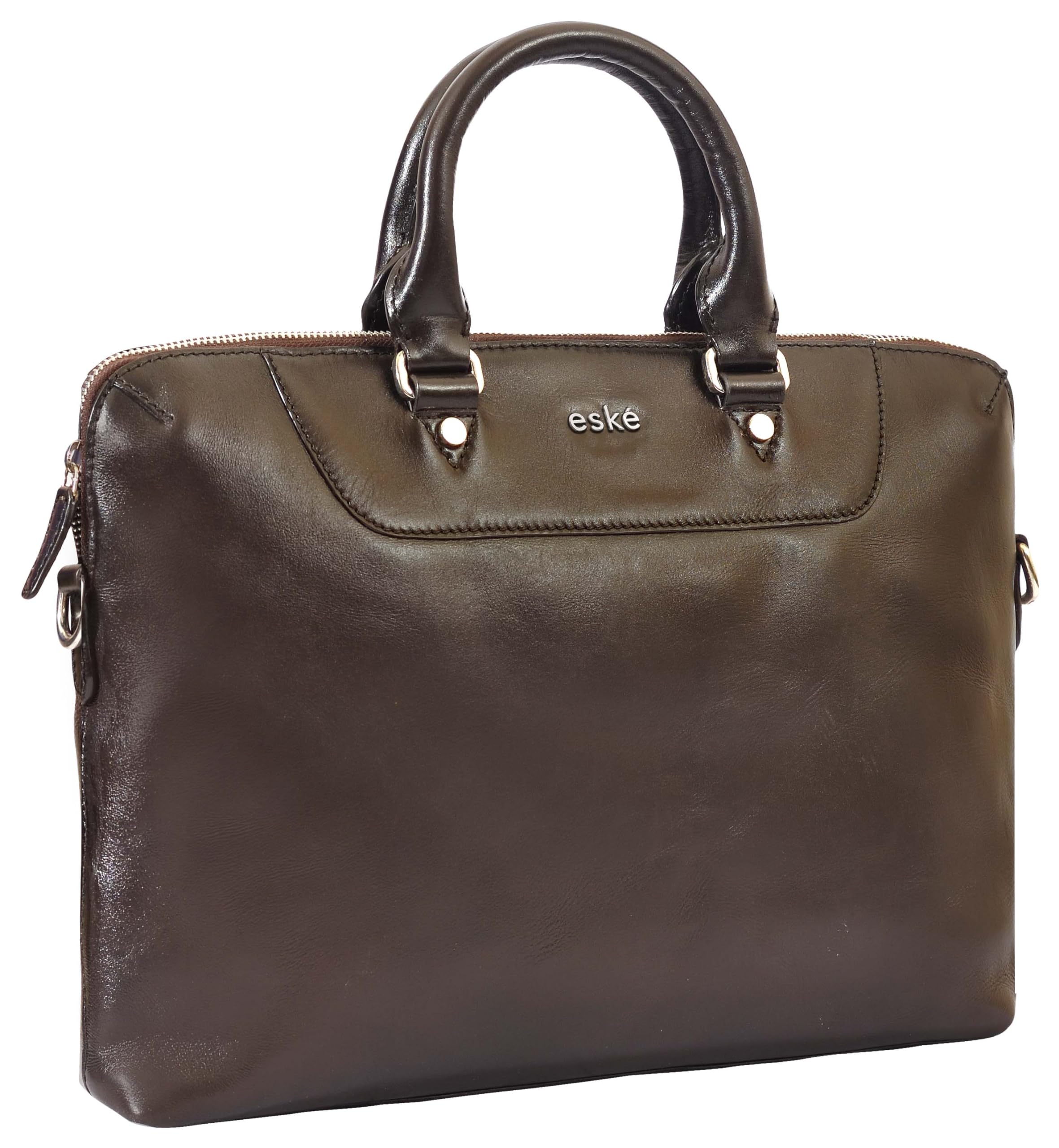 eske Snowel Genuine Leather Formal/Travel Unisex Briefcase, Fits Upto 14" Laptop 3