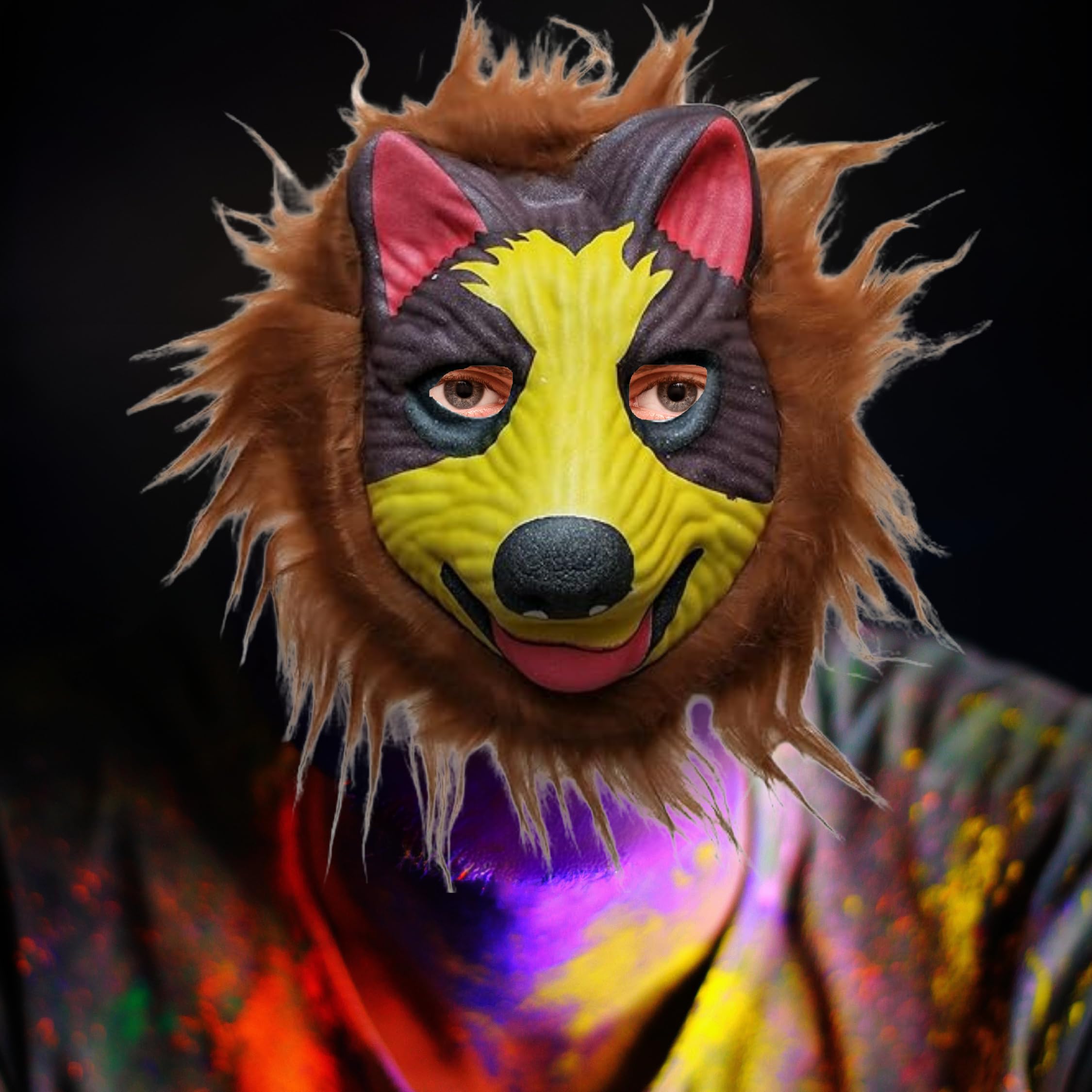 Salvus APP SOLUTIONS Colorful Protection: Holi Face Mask with Elastic - Celebrate Safely in Style with Festive Patterns, Comfortable Fit, and Reusable (Yellow & Brown_6x8 inch) 4