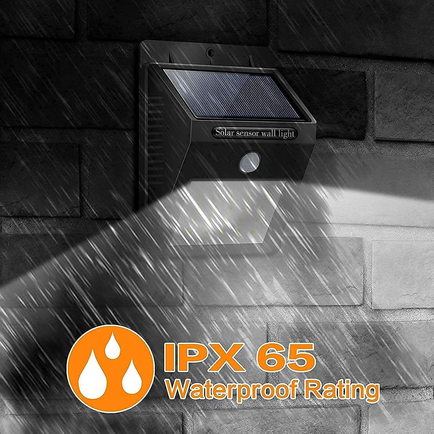 FOZZBEE 20 LED Solar Wall Lamp Outdoor Waterproof Motion Sensor Lights Garden Yard Garage Led Energy Saving Solar Light Motion Sensor Light (Pack of 2 5