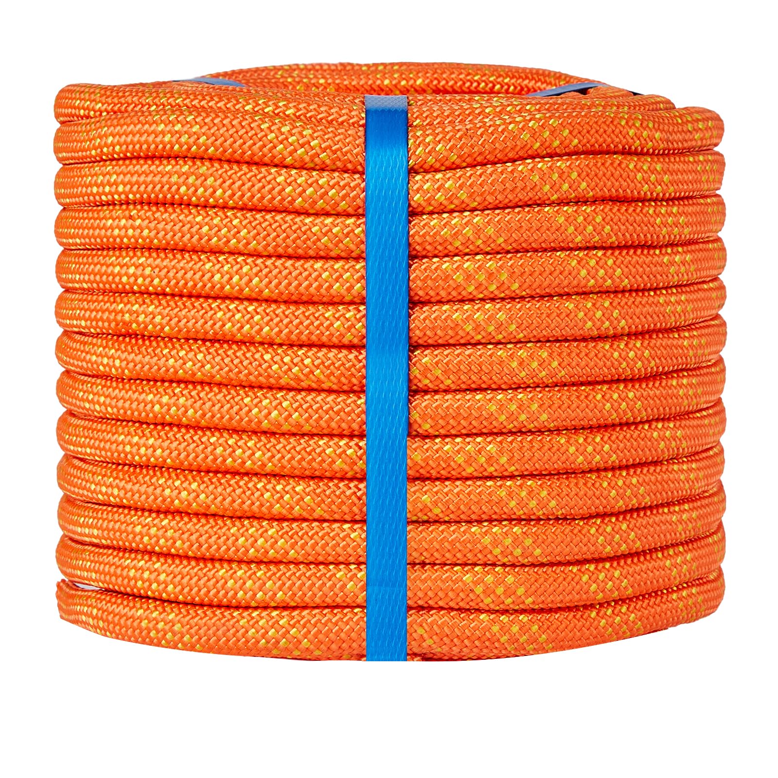 1/2 Inch Double Braided Polyester Arborist Rope, 1/2in 100ft Heavy Duty Nylon Rope for Anchor, Tree Work, Cargo, Pulling, Sailing