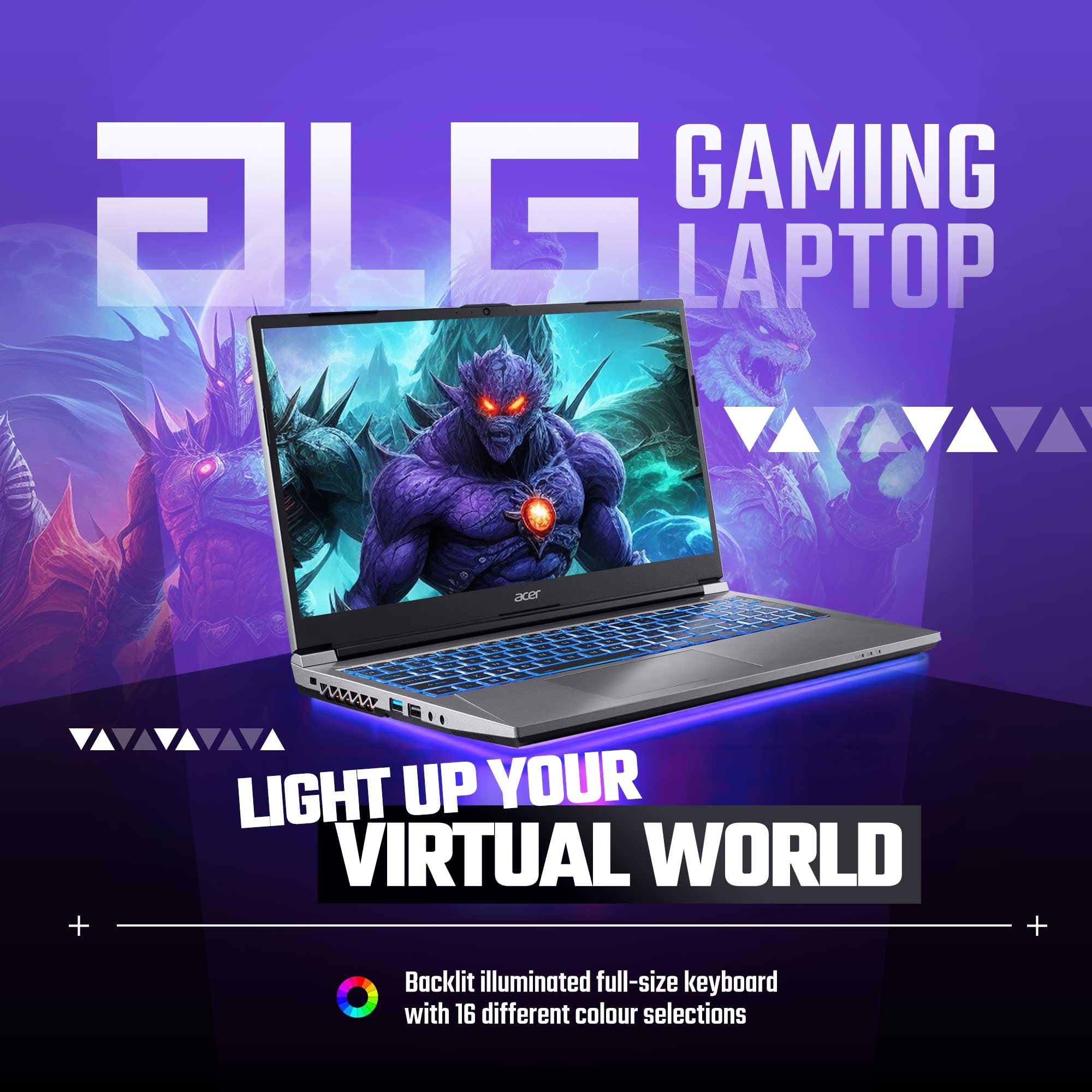 Acer ALG 12th Gen Intel Core i5 Gaming Laptop (16GB RAM/512GB SSD/4GB RTX 2050 Graphics/60Hz/Win11Home/Wifi 6) AL15G-52, 39.62cm (15.6 inch) FHD Display, Premium Metal Body, Steel Gray, 1.59KG 2