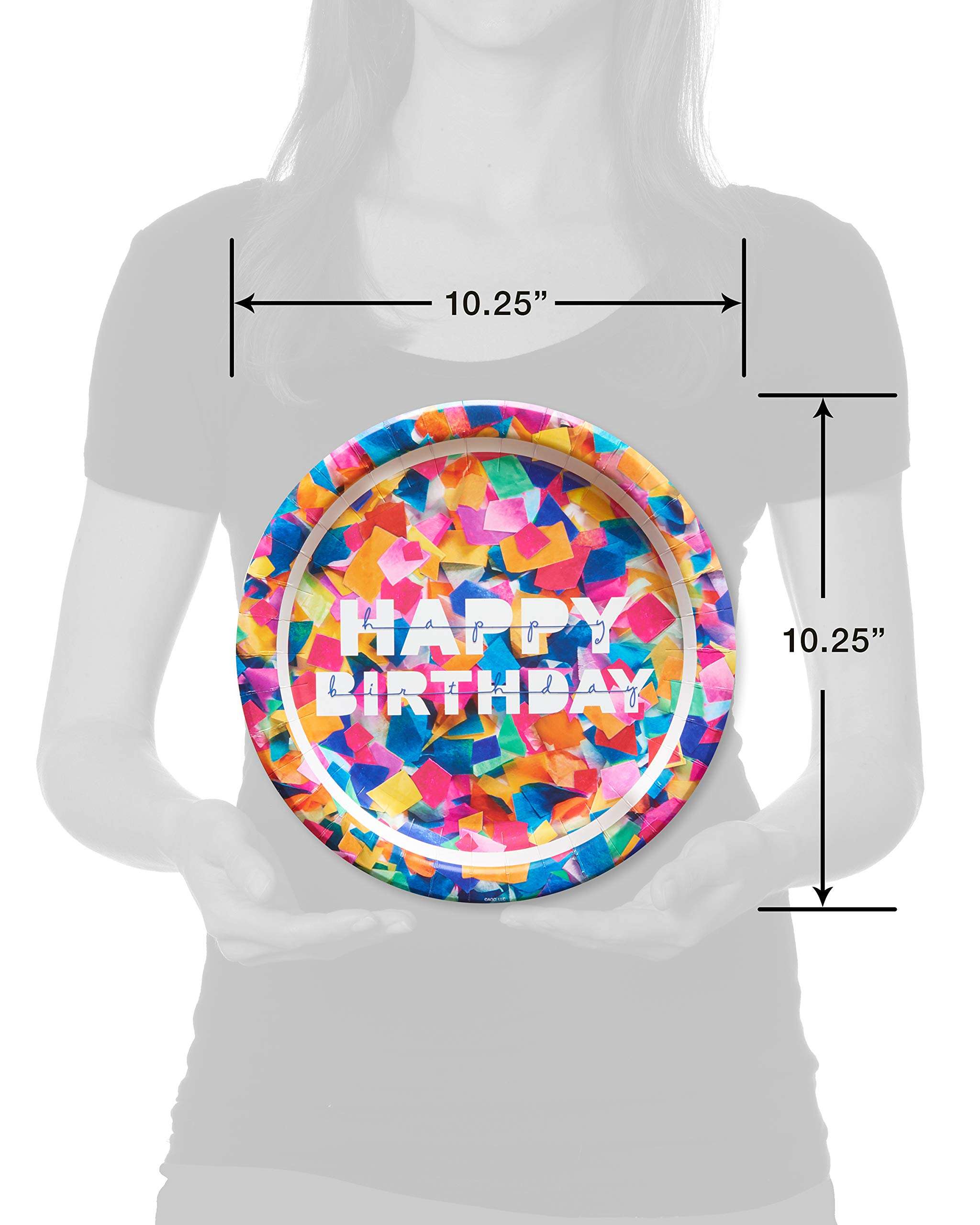 American Greetings Confetti Birthday Party Supplies, Dinner Plates (36-Count) 4