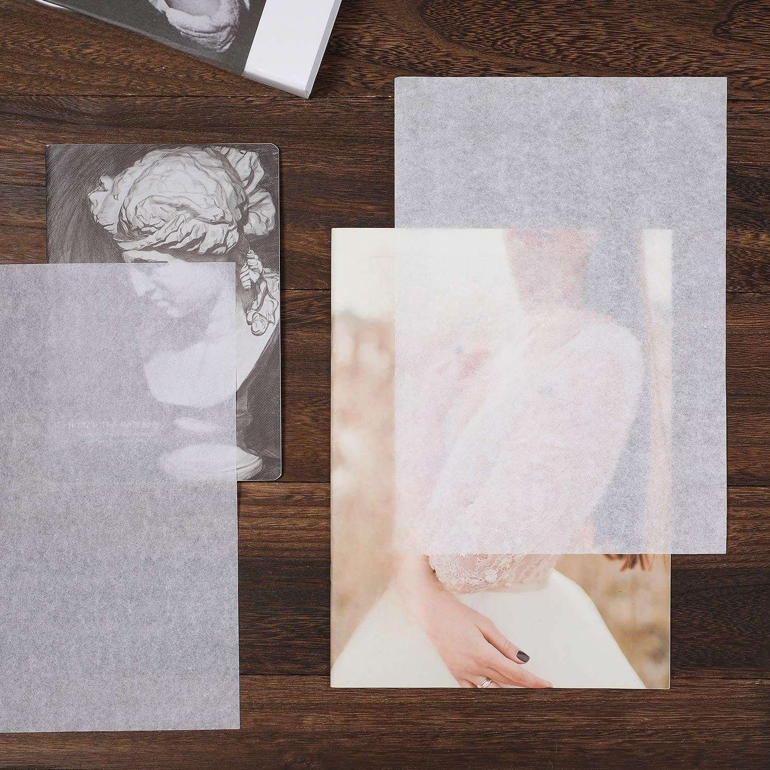 200 Sheets Tracing Paper 8.5 x 11 inches Artists Tracing Paper White Trace Translucent Clear Carbon for Pencil Sketching Printing Drawing Animation 2