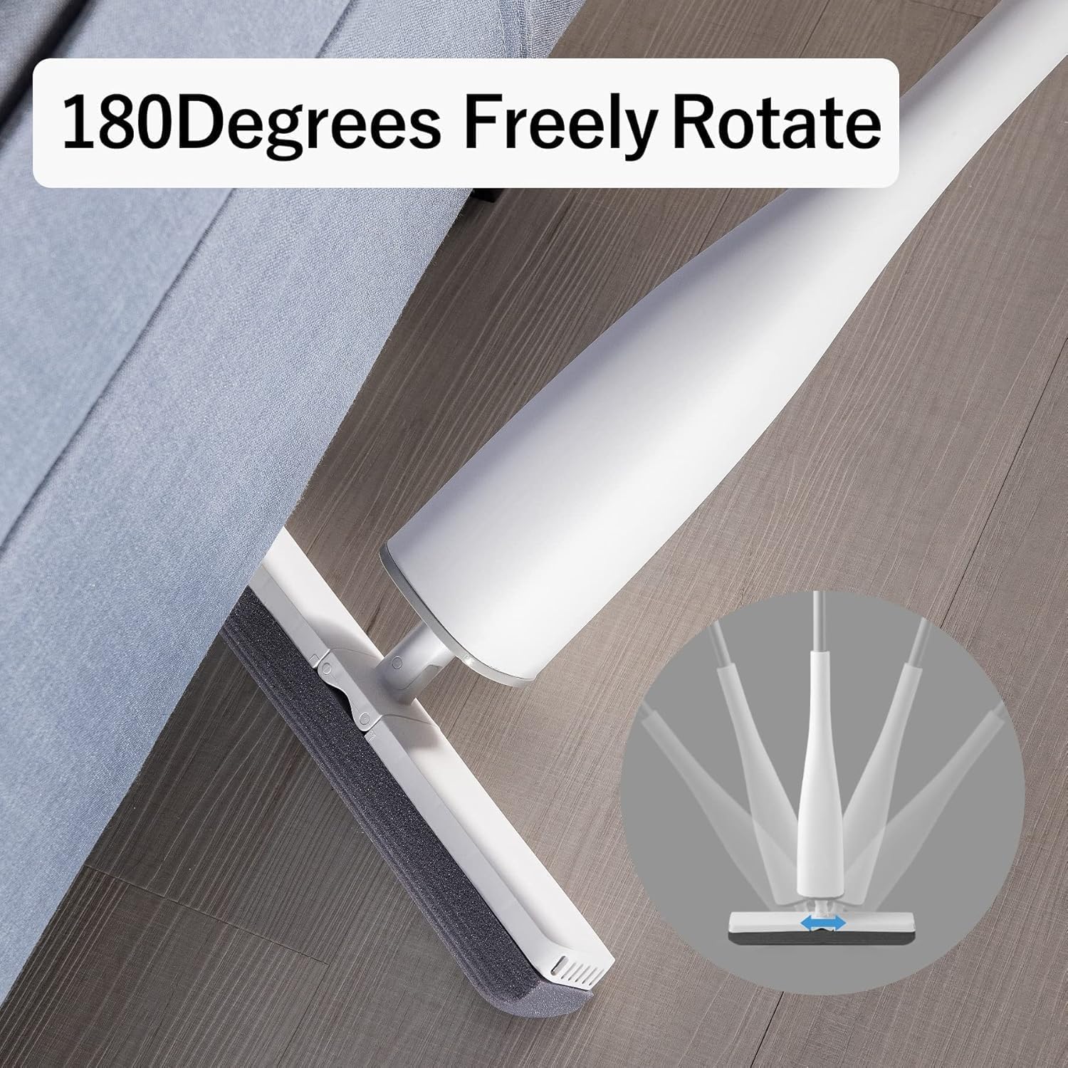 HABINO Squeeze Butterfly Mop: Versatile Floor Cleaning Tool with Squeeze Mechanism, Adjustable Handle, and Microfiber Pad Ideal for Hardwood and Tile Floors, Includes Bucket and Wringer 5