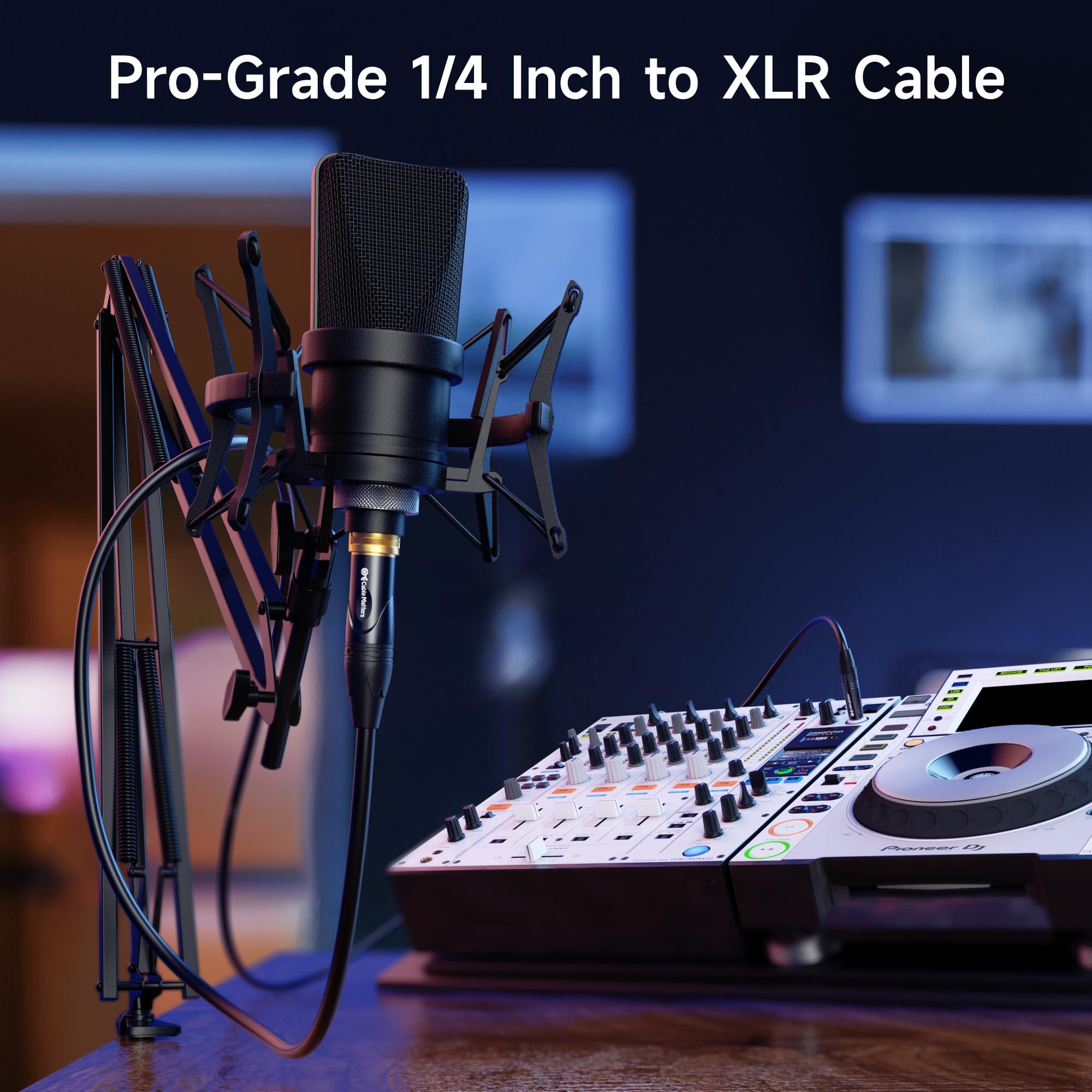 Cable Matters 6.35mm (1/4 Inch) Short TRS to XLR Cable - 3ft, Male to Female, XLR to 1/4 Cable 3