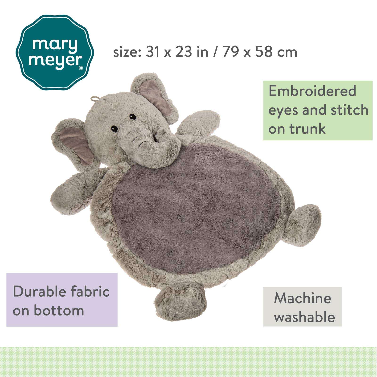 Mary Meyer Bestever Baby Mat, Grey Elephant 4