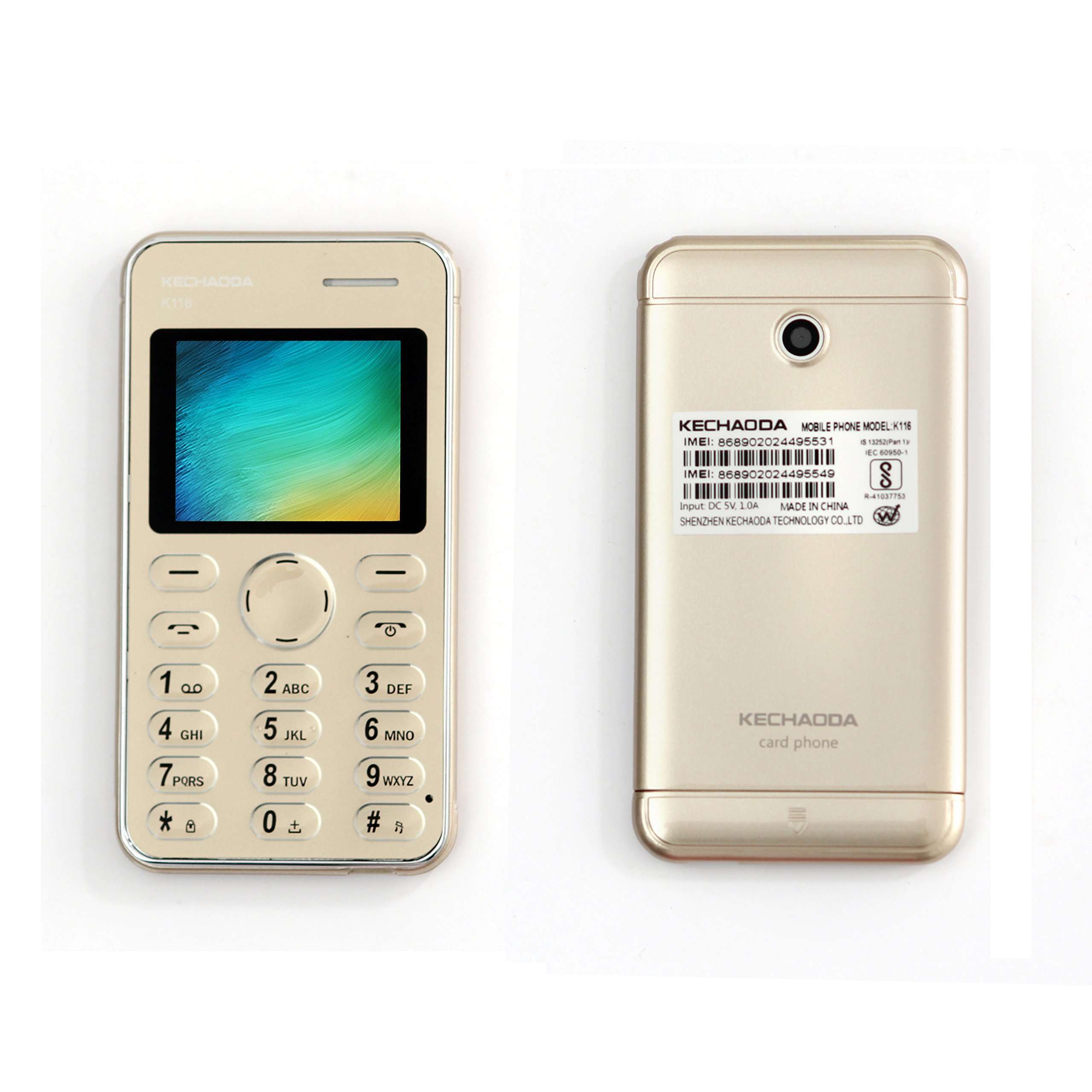 KECHAODA K116 Plus Slim Card Size Dual Sim Light Weight Keypad Phone (Silver) 5