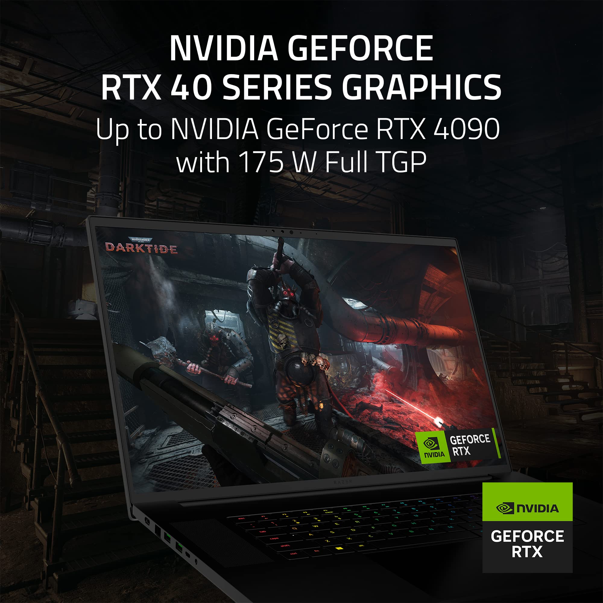 Razer Blade 18 Gaming -Laptop: NVIDIA GeForce RTX 4070 13th Gen Intel 24-Core i9 HX CPU 18" QHD+ 240Hz - 32GB -RAM - 1TB SSD CNC Aluminum Compact GaN -Charger - Windows 11 -Chroma RGB 3