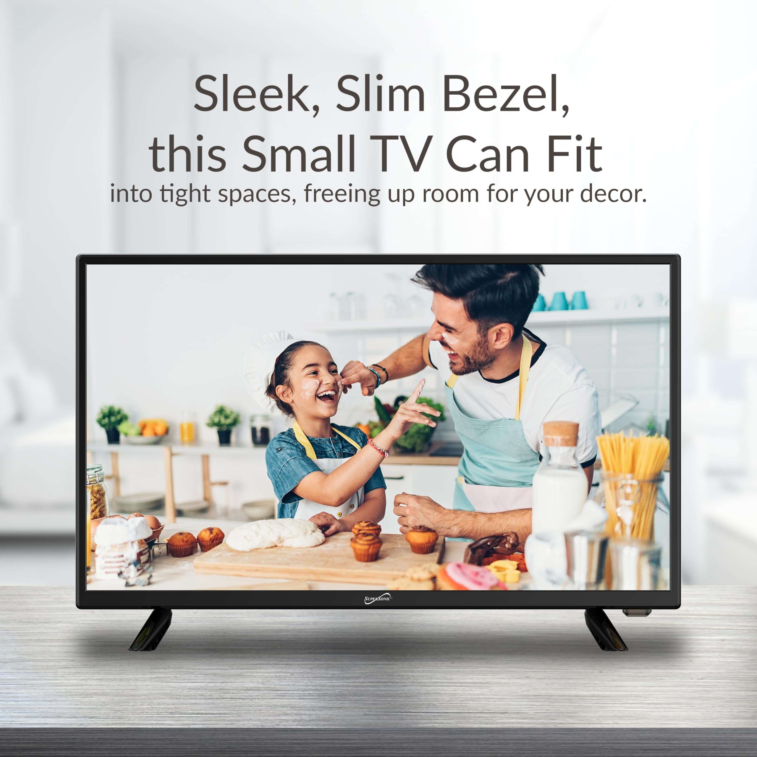 Supersonic SC-2412 24-Inch HDTV & Monitor with Built-in DVD Player, 1080p,Vibrant Colors, HDMI/USB/AC Ports, TV-to-PC Transition, and AC/DC Compatibility 2