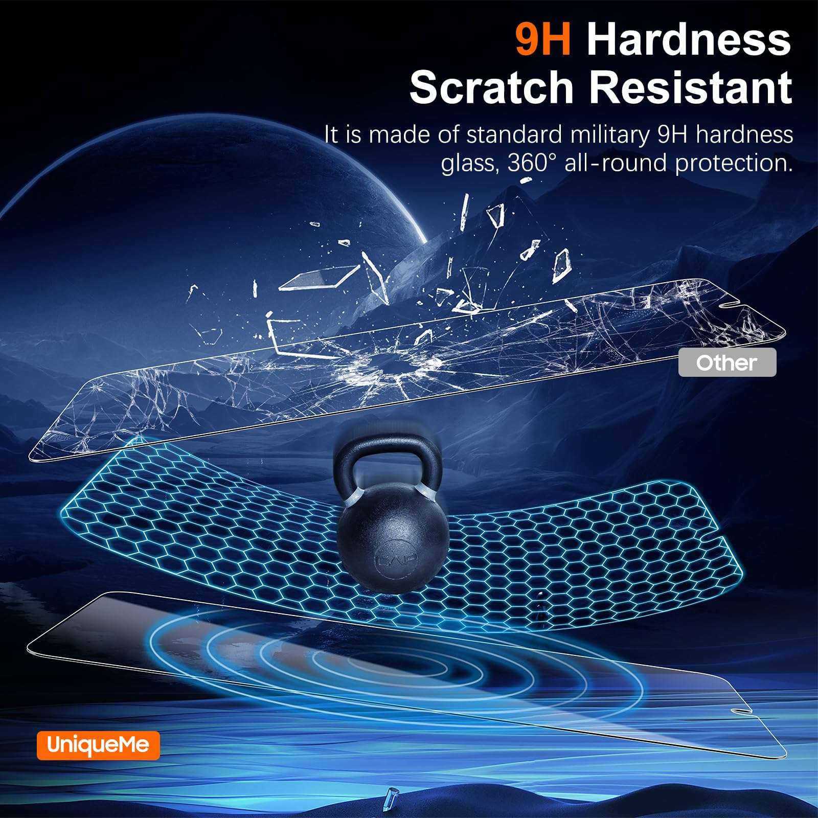 UniqueMe for Samsung Galaxy S21 Plus Screen Protector, 9H Hardness Fingerprint Unlock Samsung S21+ Tempered Glass + Camera Lens Protector with Easy installation Frame - 6.7 inch [ 2+2 Pack ] 6