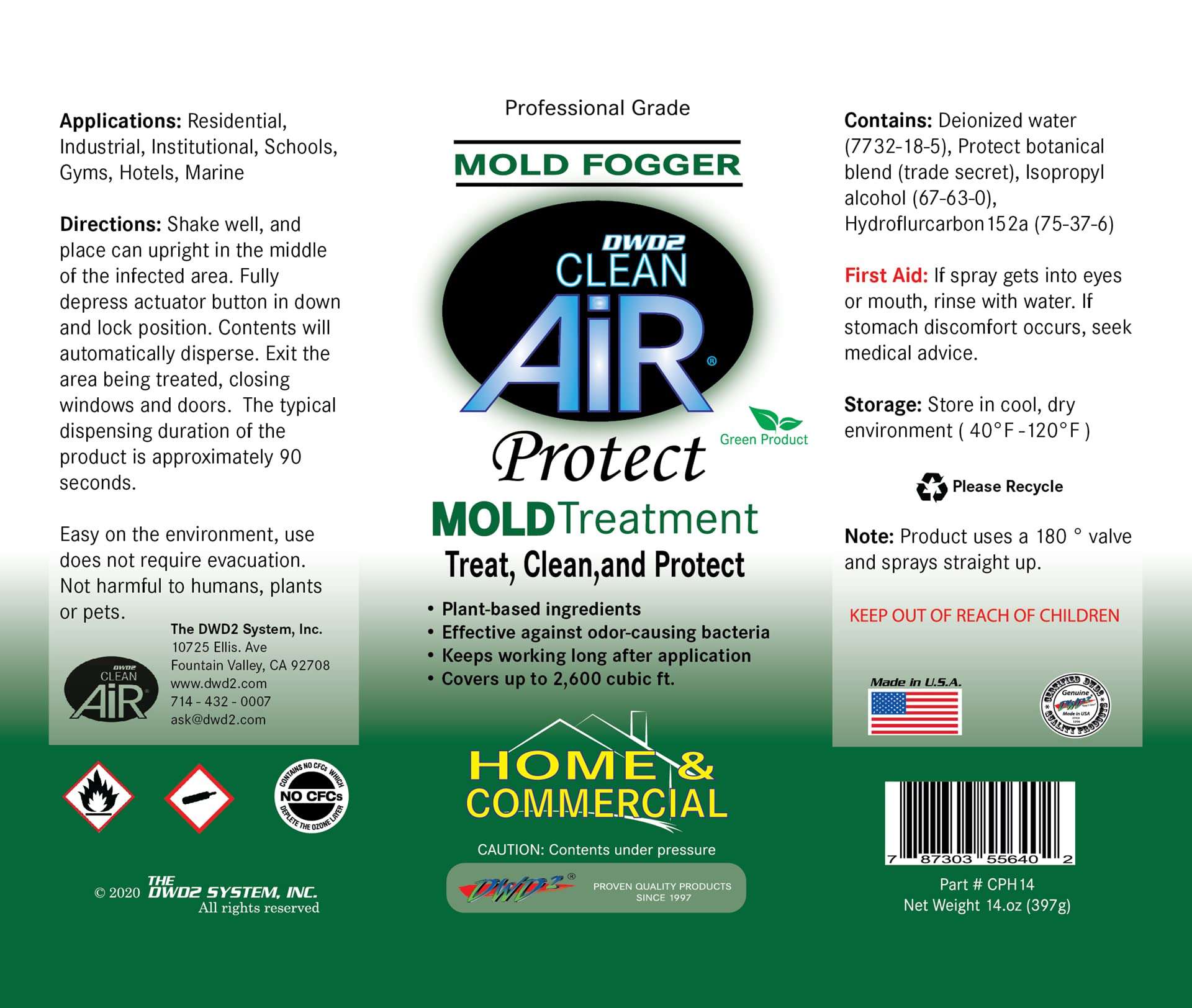 DWD2 Protect™ Home & Commercial Mold-Treatment Plant-Based Mold-Odor Remover Fogger Treatment - eco-friendly solution for a safer and healthier living and working space. (14 oz) 5