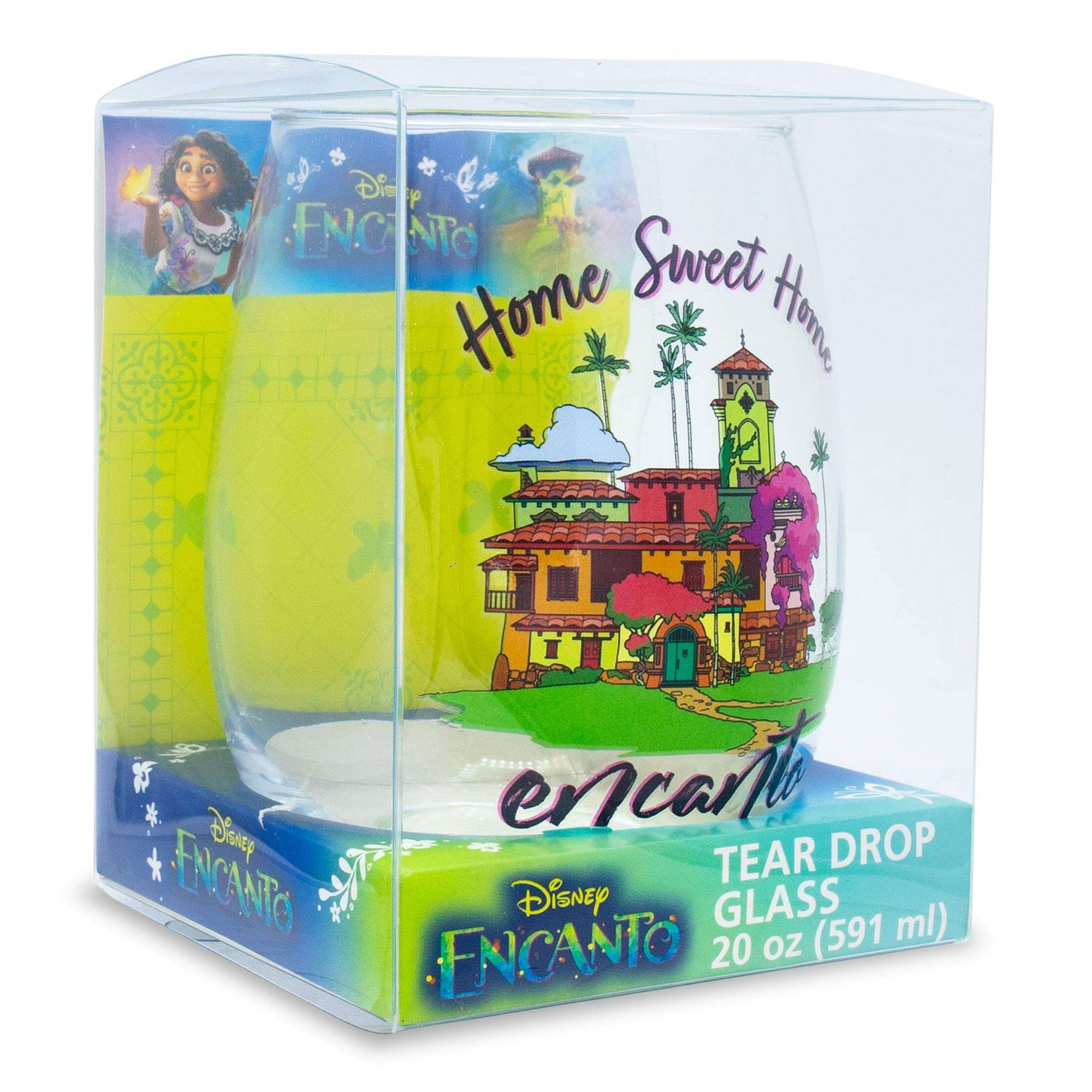 Disney Encanto "Home Sweet Home" Teardrop Stemless Wine Glass, Tumbler Cup For Cocktails | Holds 20 Ounces 4
