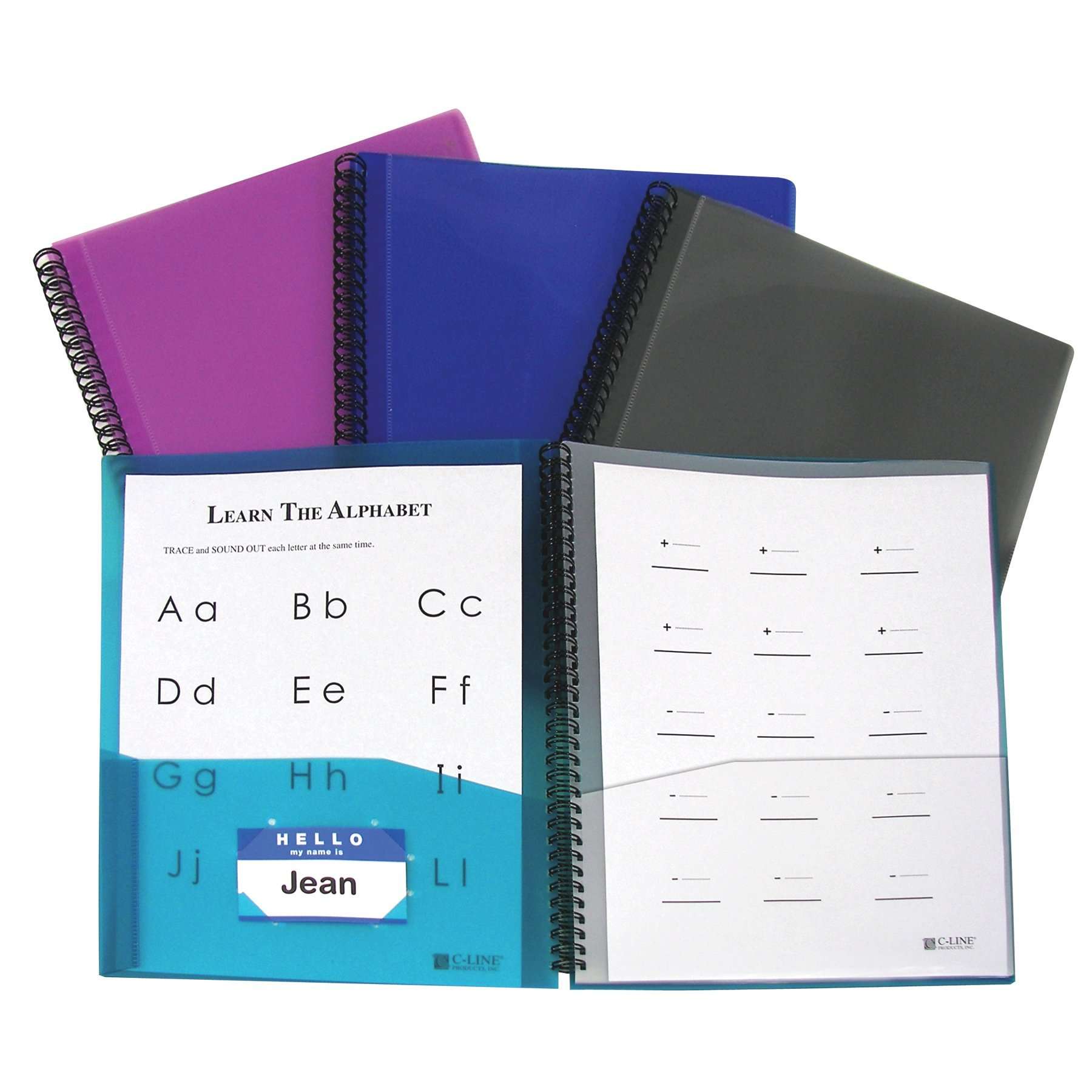 C-Line 8-Pocket Spiral-Bound Poly Portfolio, Letter Size, 1 Portfolio, Color May Vary (33080) 4