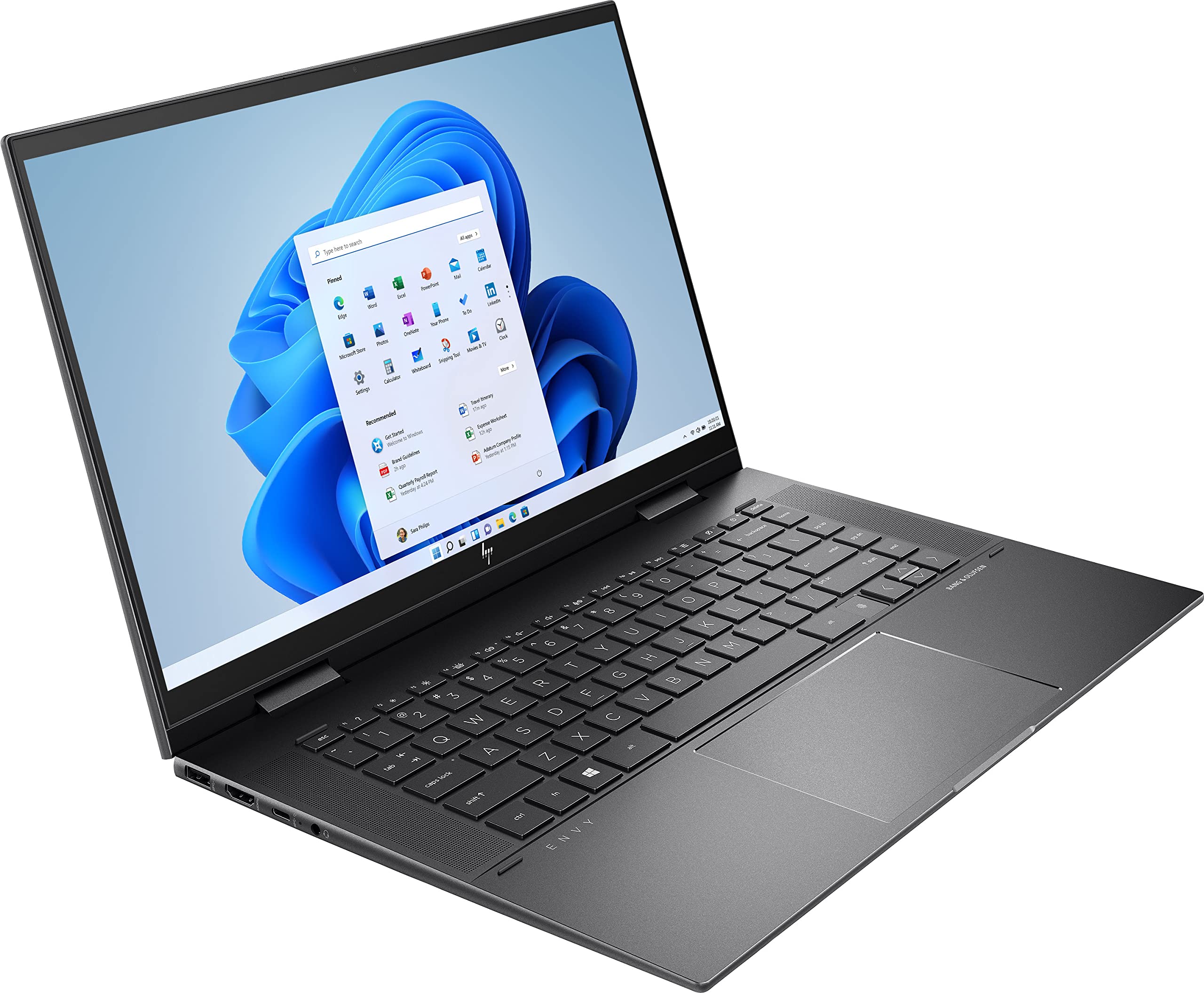 HP Envy x360-15 Home & Business 2-in-1 Laptop (AMD Ryzen 5 5500U 6-Core, 32GB RAM, 2TB PCIe SSD, AMD Radeon, 15.6" 60Hz Touch Full HD (1920x1080), Fingerprint, WiFi, Win 11 Pro) with D6000 Dock 3