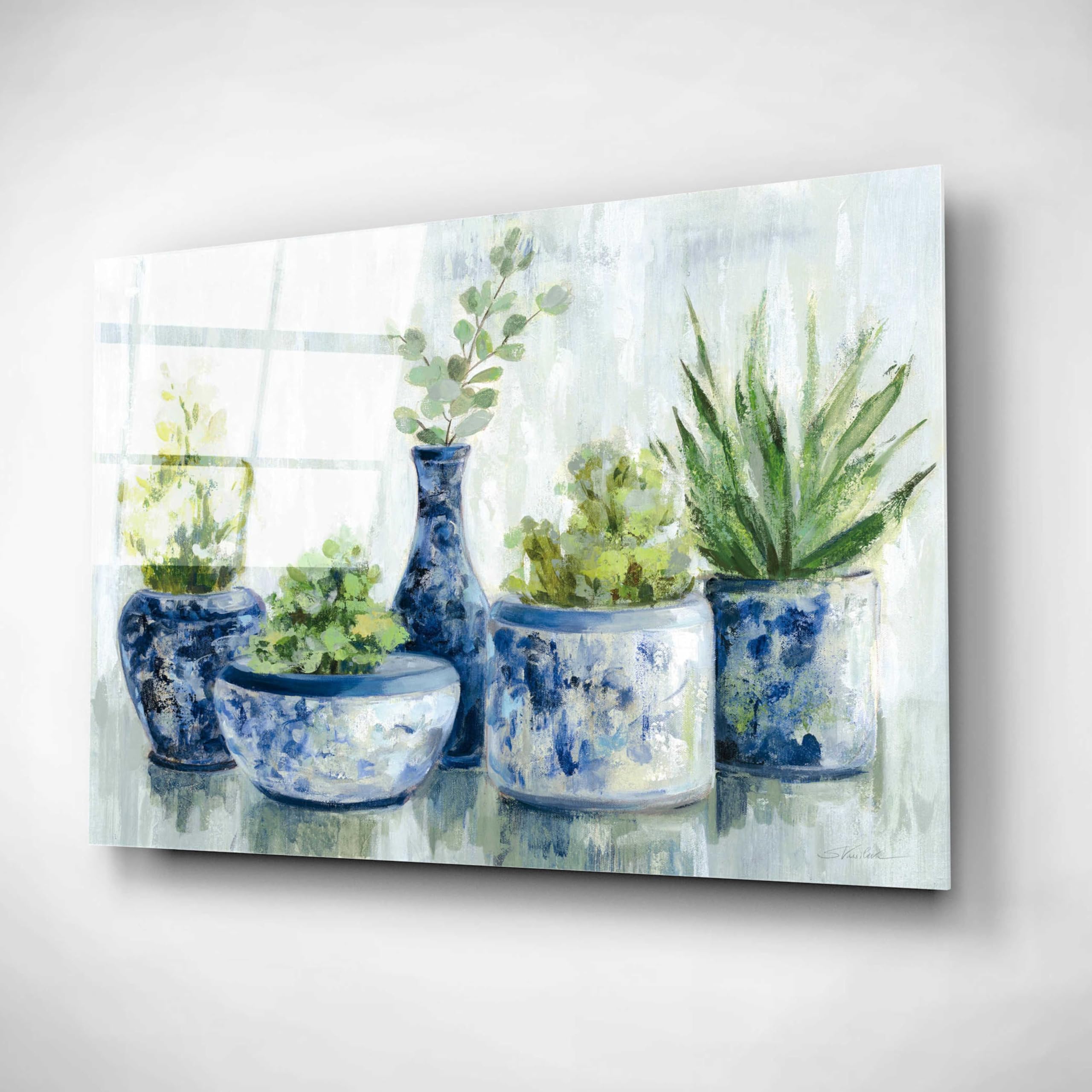 Epic Art 'Chinoiserie Plants Bright' by Silvia Vassileva, Acrylic Glass Wall Art, 24"x16" 5