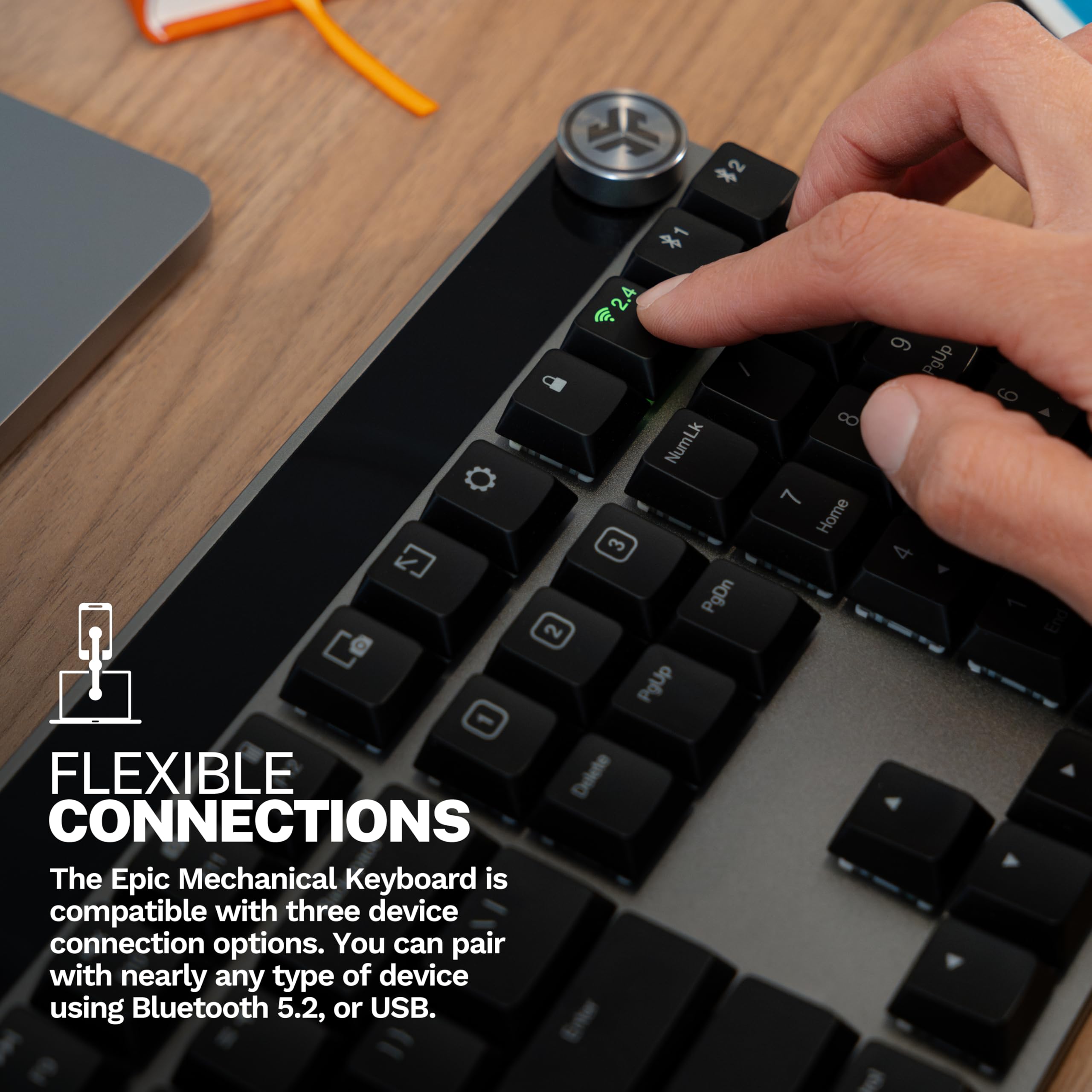 JLab Work Bundle, Epic Mechanical Keyboard and JBuds Ergonomic Vertical Mouse 4