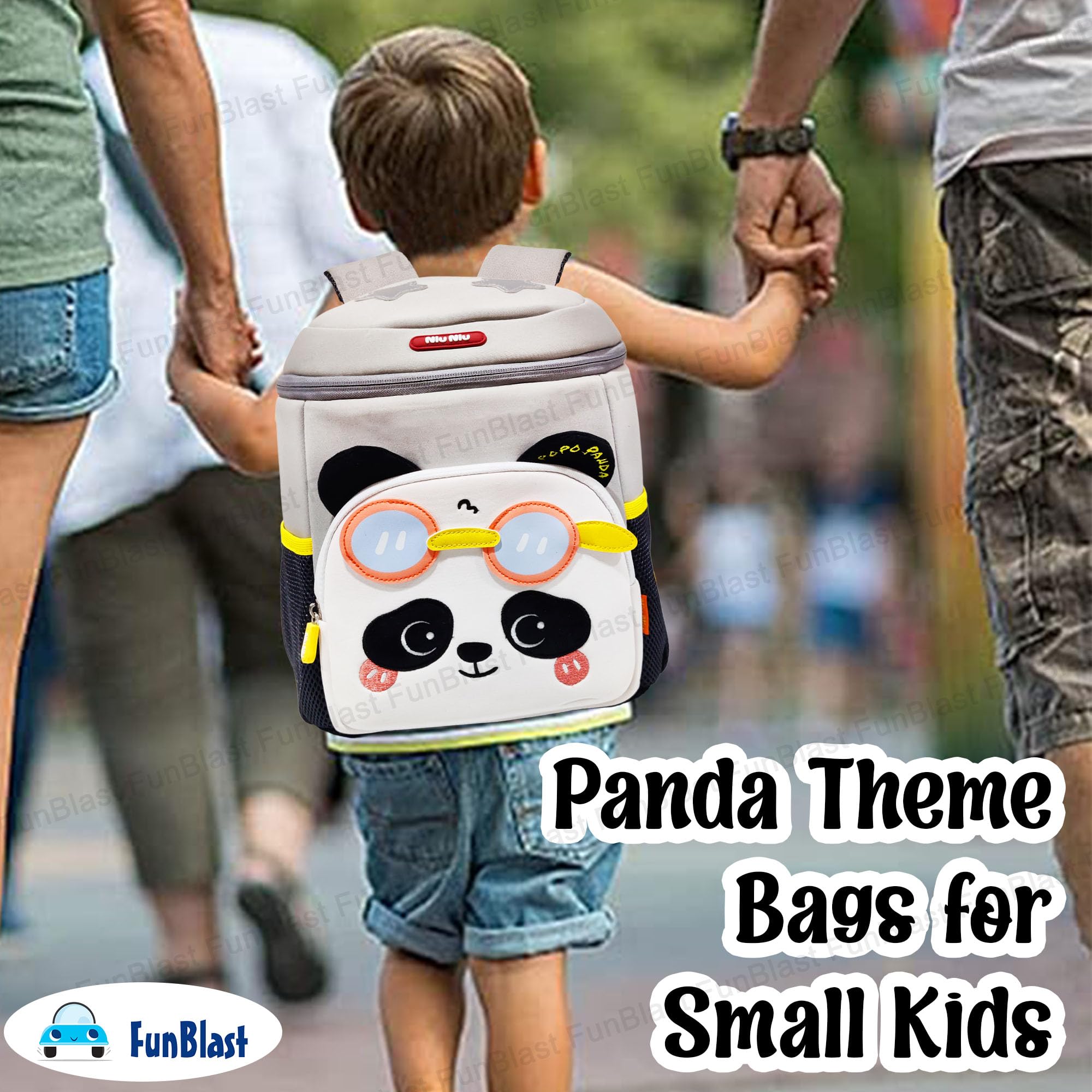 FunBlast Bagpack for Kids – Panda Theme Bags for Small Kids, Bags for Pre-Schoolers, Small Bags for School, Picnic, Travelling Bag for 2 to 7 Years Old Kids (33 X 26 X 16 CM) 5