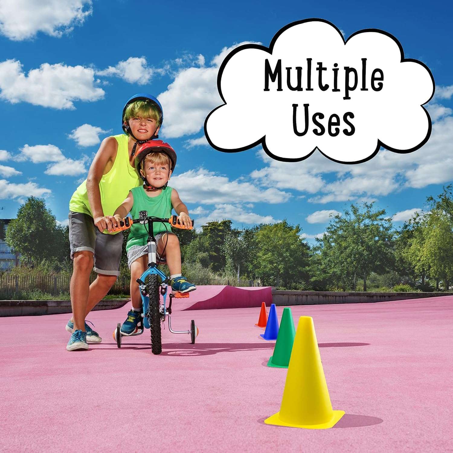 Protoner Training Cones Set of 12, Multi-Colour, with Carry Bag, 6-15 Inch (6"(Pack of 12)) 5