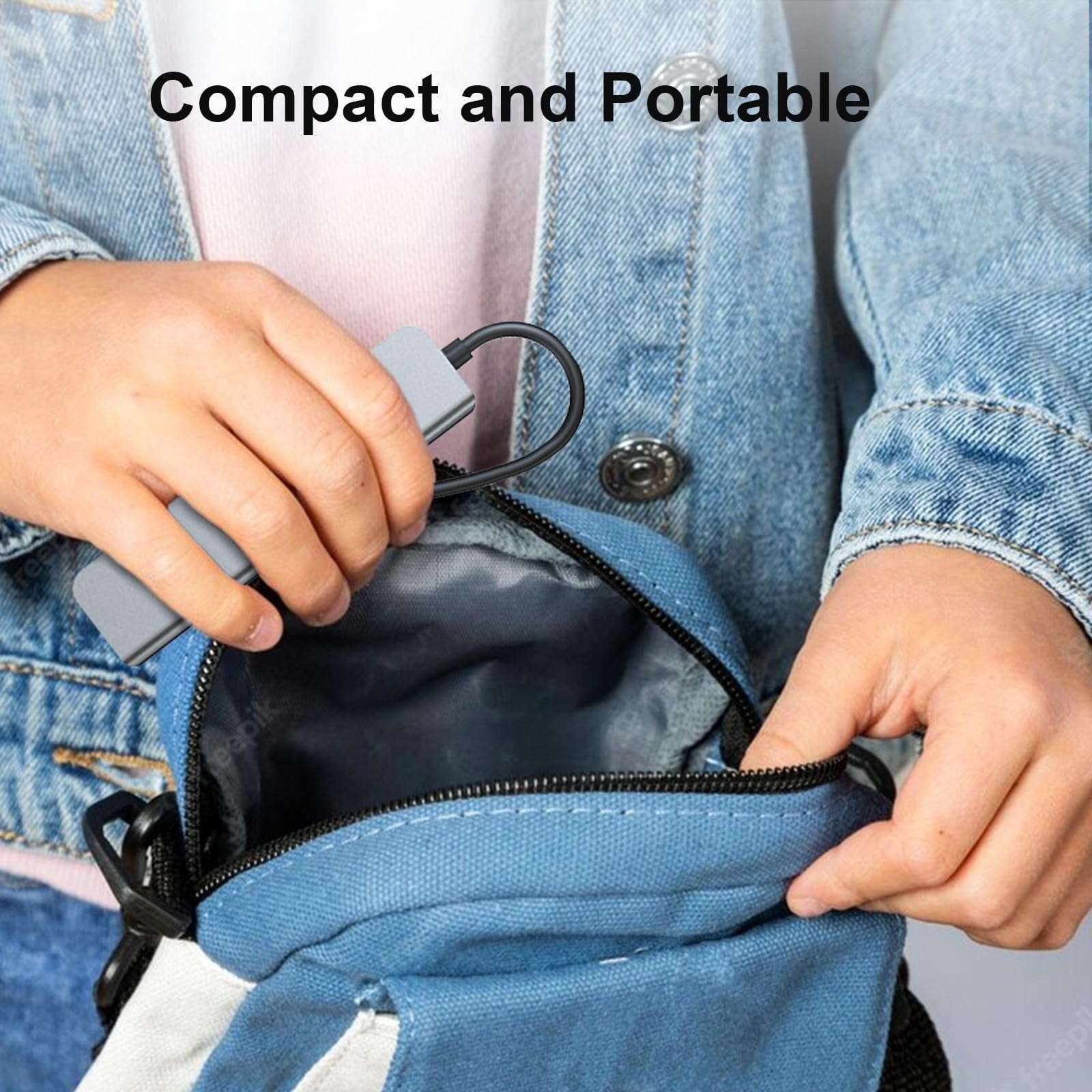 ROCKTAIL (6-in-1) USB C Hub, USB C Multi-Port Adapter, USB C to HDMI Hub Compatible for USB C Laptops and Other Type C Devices (4K HDMI USB3.0 100W PD SD/TF Card Reader) 4