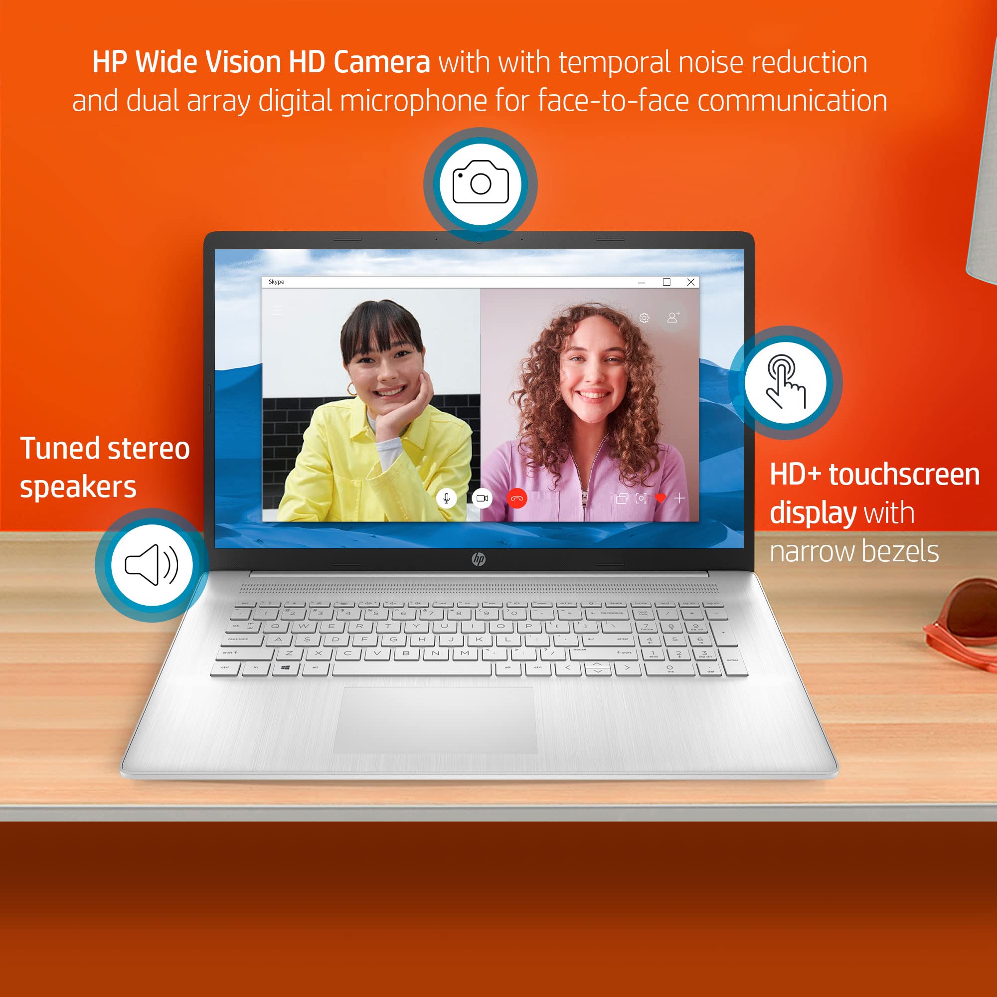 HP Laptops 17 inch Touchscreen 2022| AMD Ryzen 5 5625U| Windows11 Laptop| USB Type-C | Numeric Keypad| Wi-Fi Wireless-AC | Camera | HDMI| Lightweight| with HDMI Cable (32GB RAM | 1TB PCIe SSD) 2