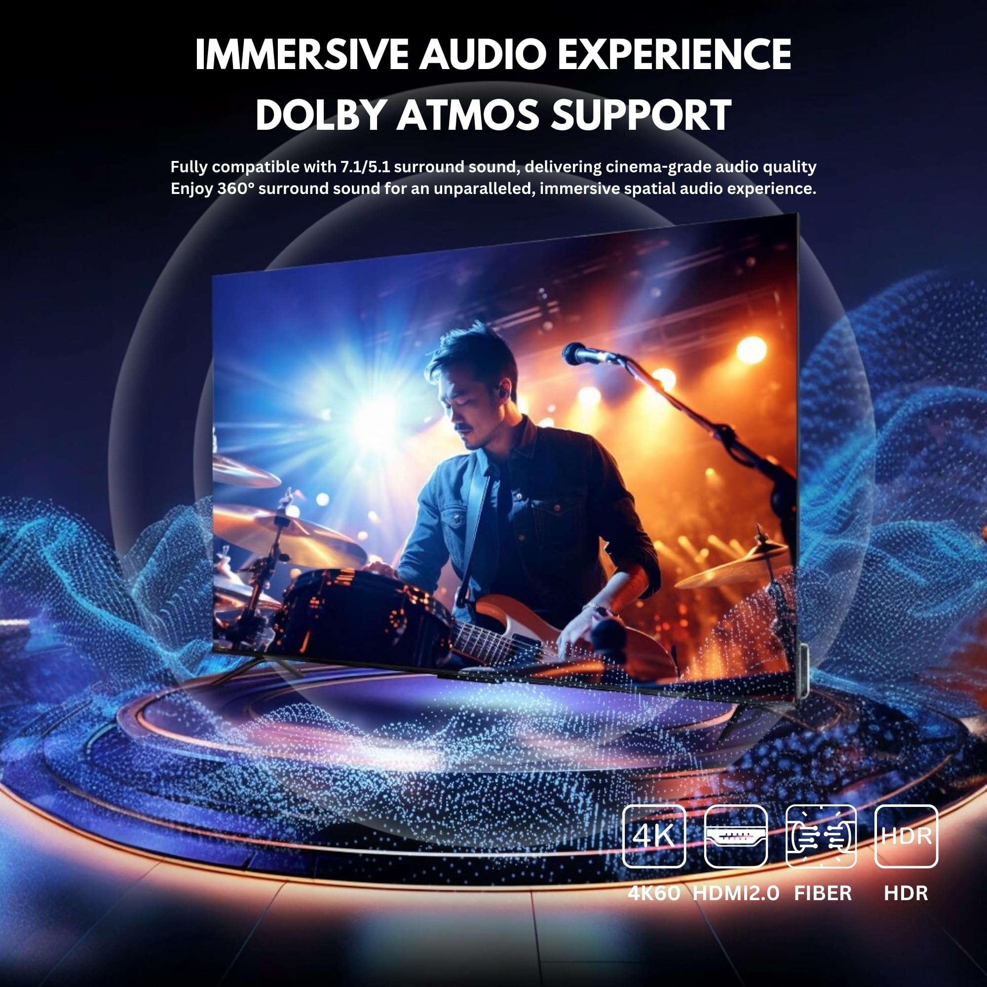 HDMI 2.0 Fiber Optic Cable, 4K@60Hz 4:4:4 18Gbps Ultra High Speed AOC Cable with HDR10, ARC, HDCP2.2, Slim & Flexible Design, Plenum Rated for Home Theater, Gaming, and Professional Use (15ft/5m) 6