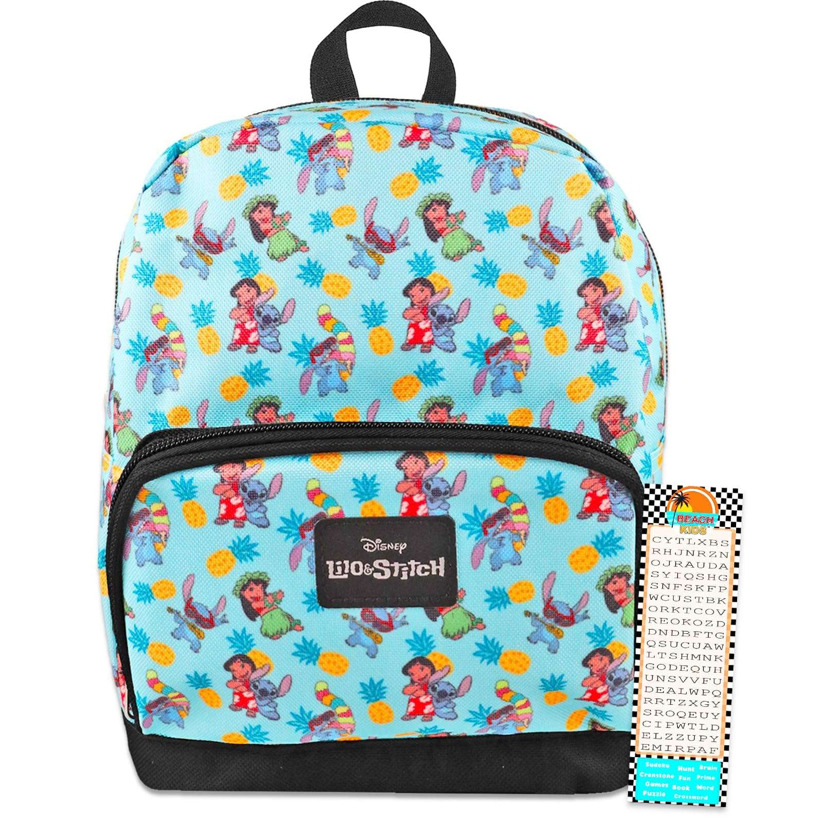 Lilo and Stitch Mini Backpack for Women - 10” Canvas Stitch Backpack with Front Pocket Plus Bookmark | Lilo and Stitch Backpack Purse Bundle 2