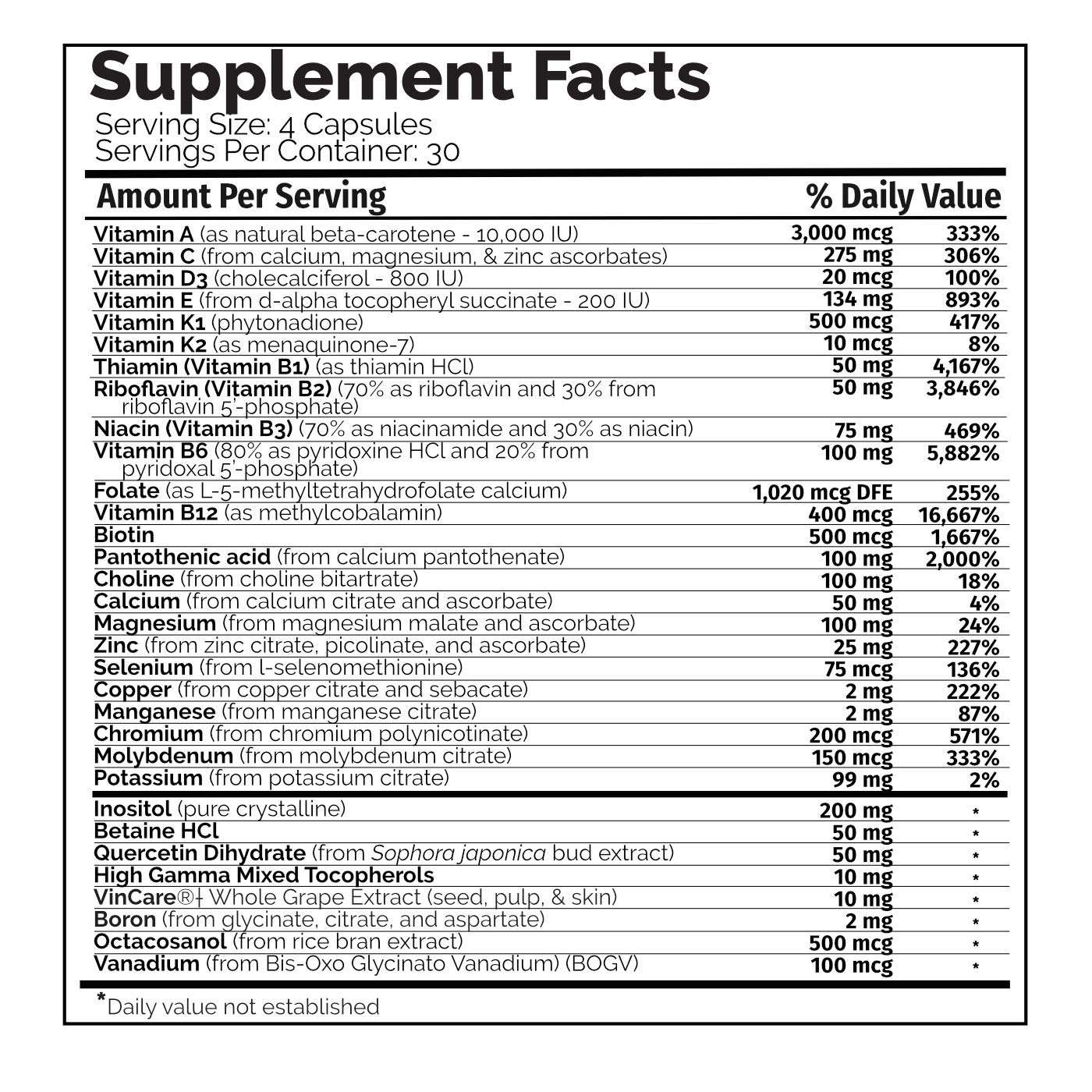 Multi Two (120 Capsules) - Advanced, Full-Spectrum Multivitamin, Mineral, and Cofactor Formula - Coenyzme Vitamins - Veggie Caps 5