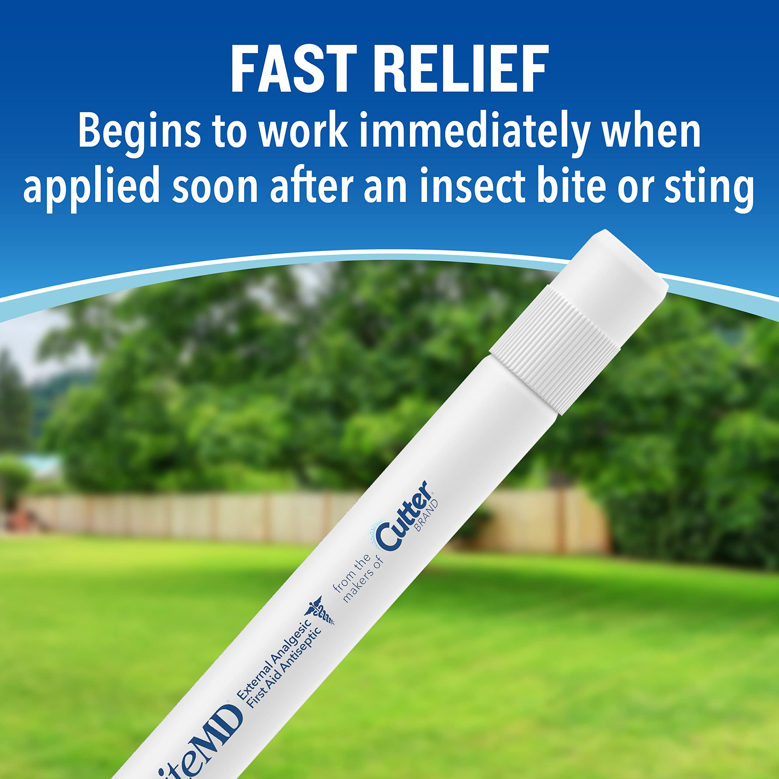 Cutter BiteMD Insect Bite Relief Stick, Analgesic And Antiseptic 0.5 Fl Oz (Pack of 1) 6