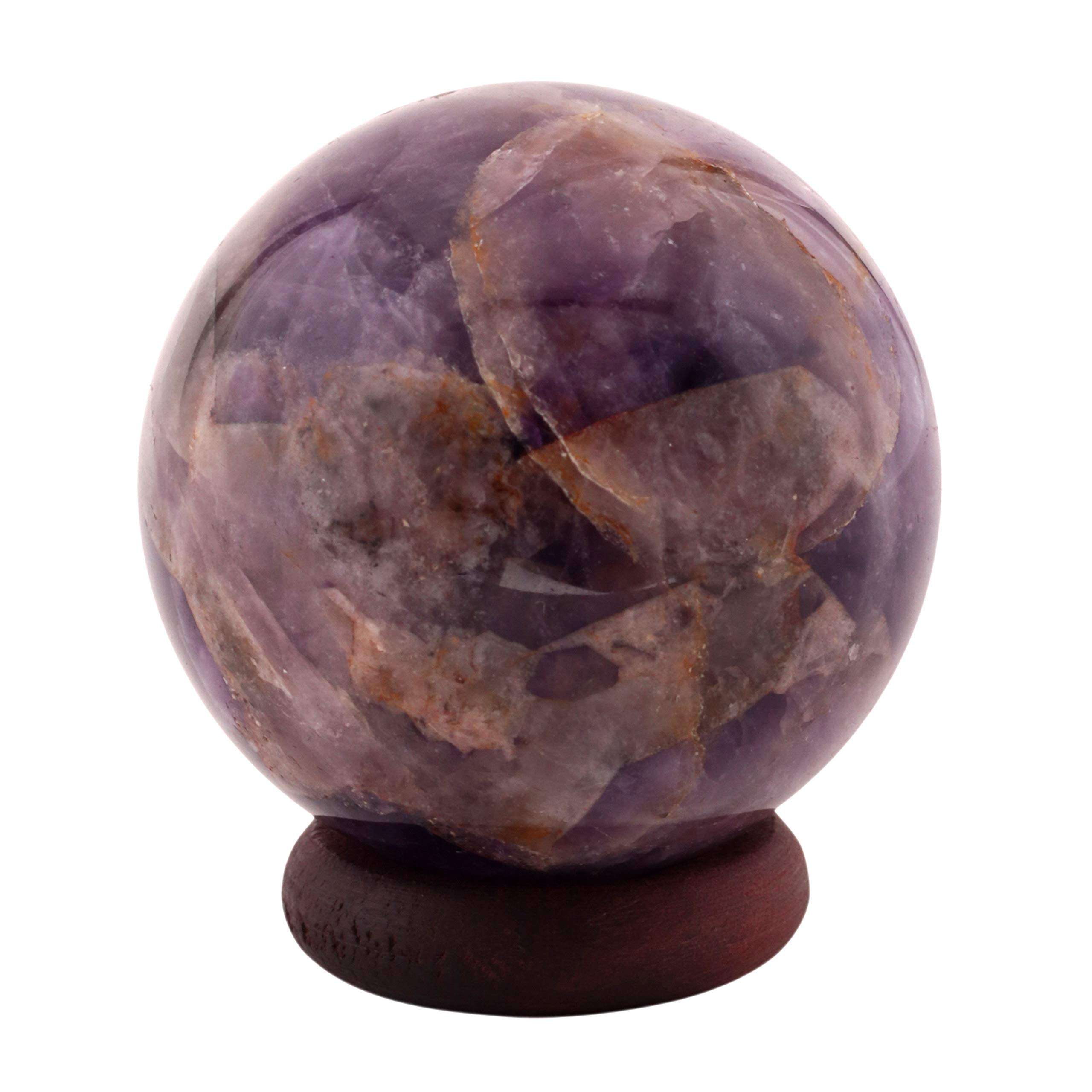 Crystal Agate ®Amethyst Ball Ametrine Crystal Purple Yellow Natural Mosaic Healing Sphere 2" 4