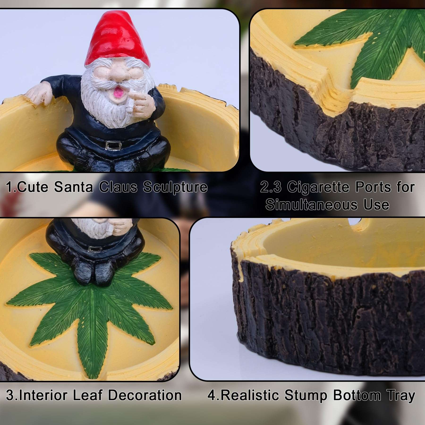 4.72" Ashtray for Cigarettes and Cigars, Cute Ashtray for Indoor or Outdoor，Ash Holder for Smokers, Desktop Smoking Ash Tray for Home Office Decoration 6