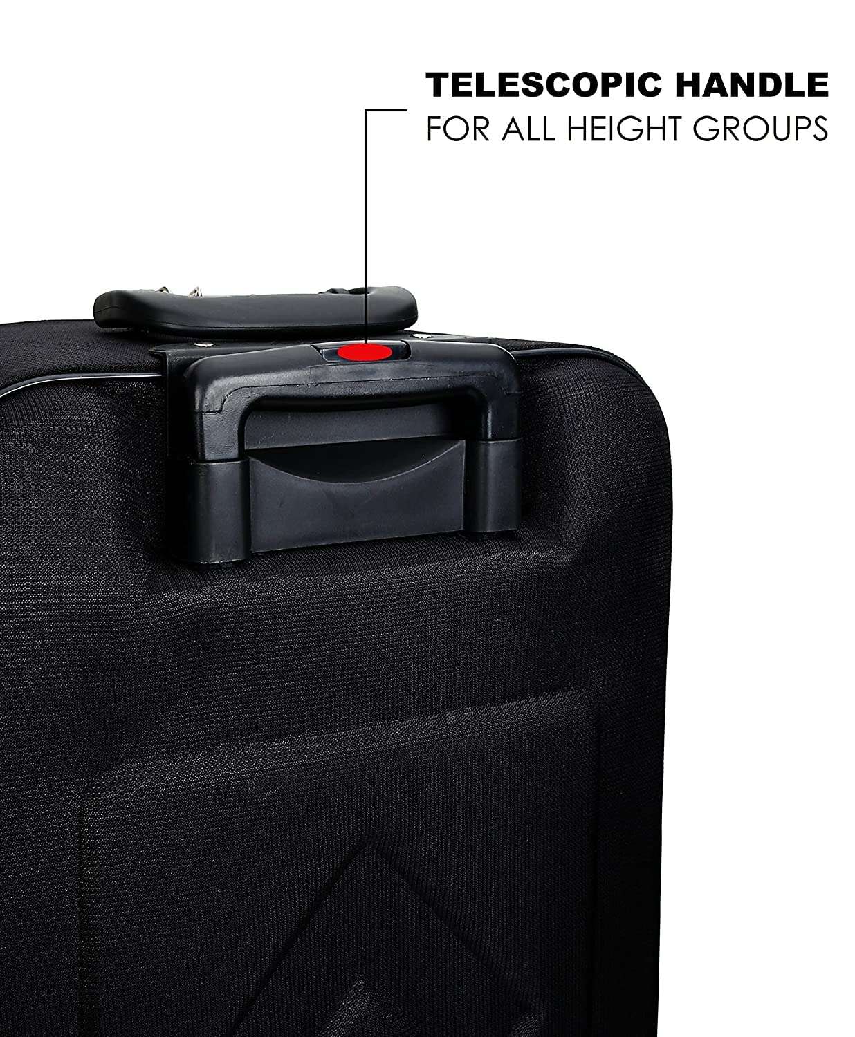 Trolley Bag Set, Small and Medium Suitcase for Travel, 2 Wheel 55 & 65 Cm Luggage for Men and Women's, Soft Side Cabin and Check in Bag (Combo, Black) 4