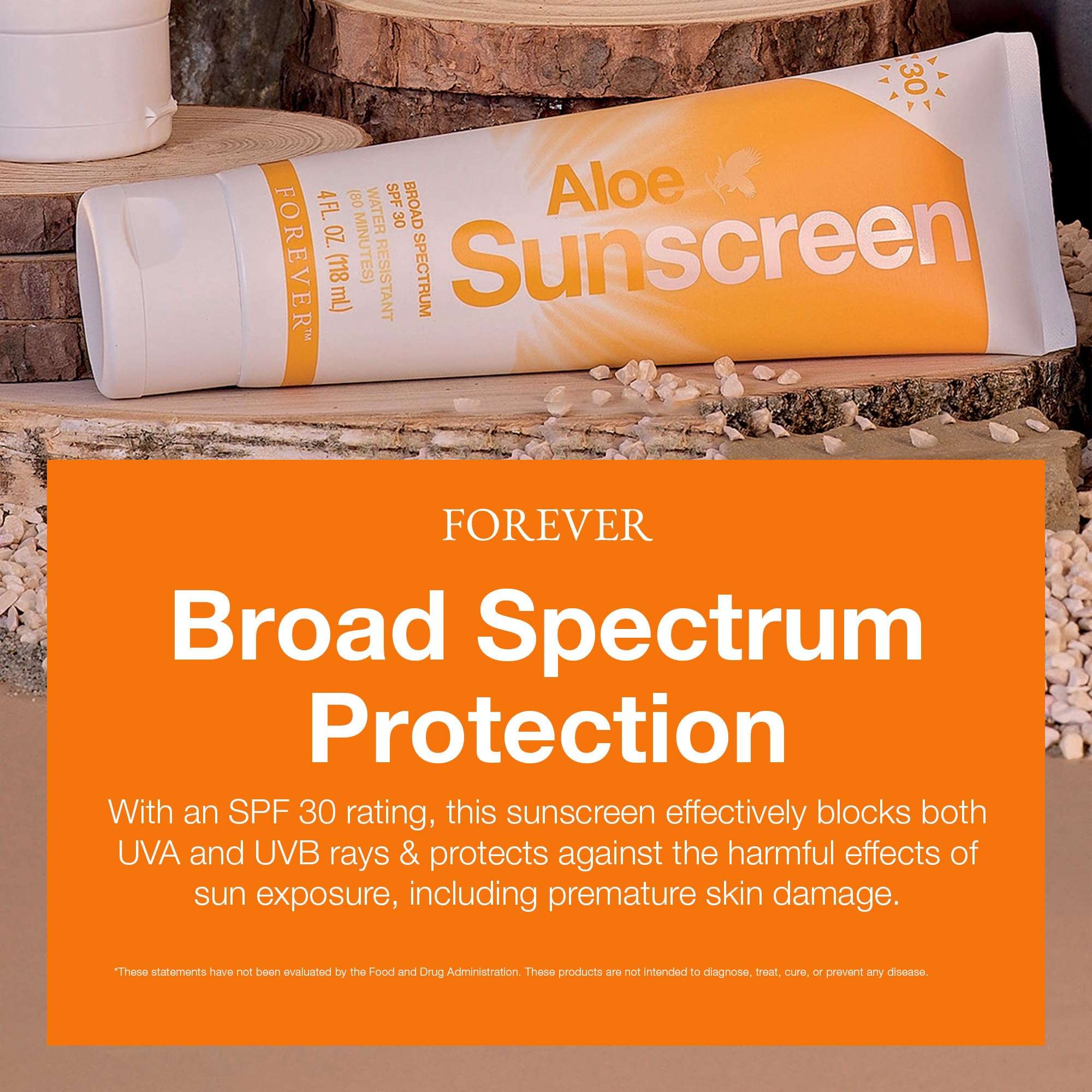 Forever Living - Aloe Sunscreen SPF 30 - with Aloe Vera, Water-Resistant Broad Spectrum UVA and UVB Defense, 4 fl oz 3